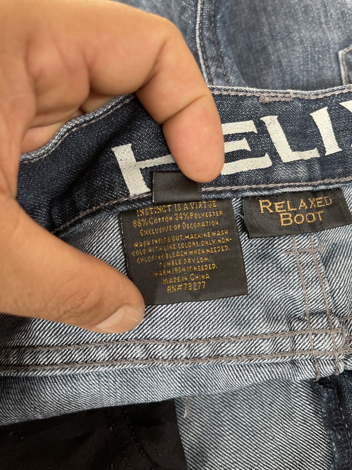 Helix Rare🔥Helix Seditionaries Skulls Relaxed Boot Denim Jeans Size US 36 / EU 52 - 10 Thumbnail