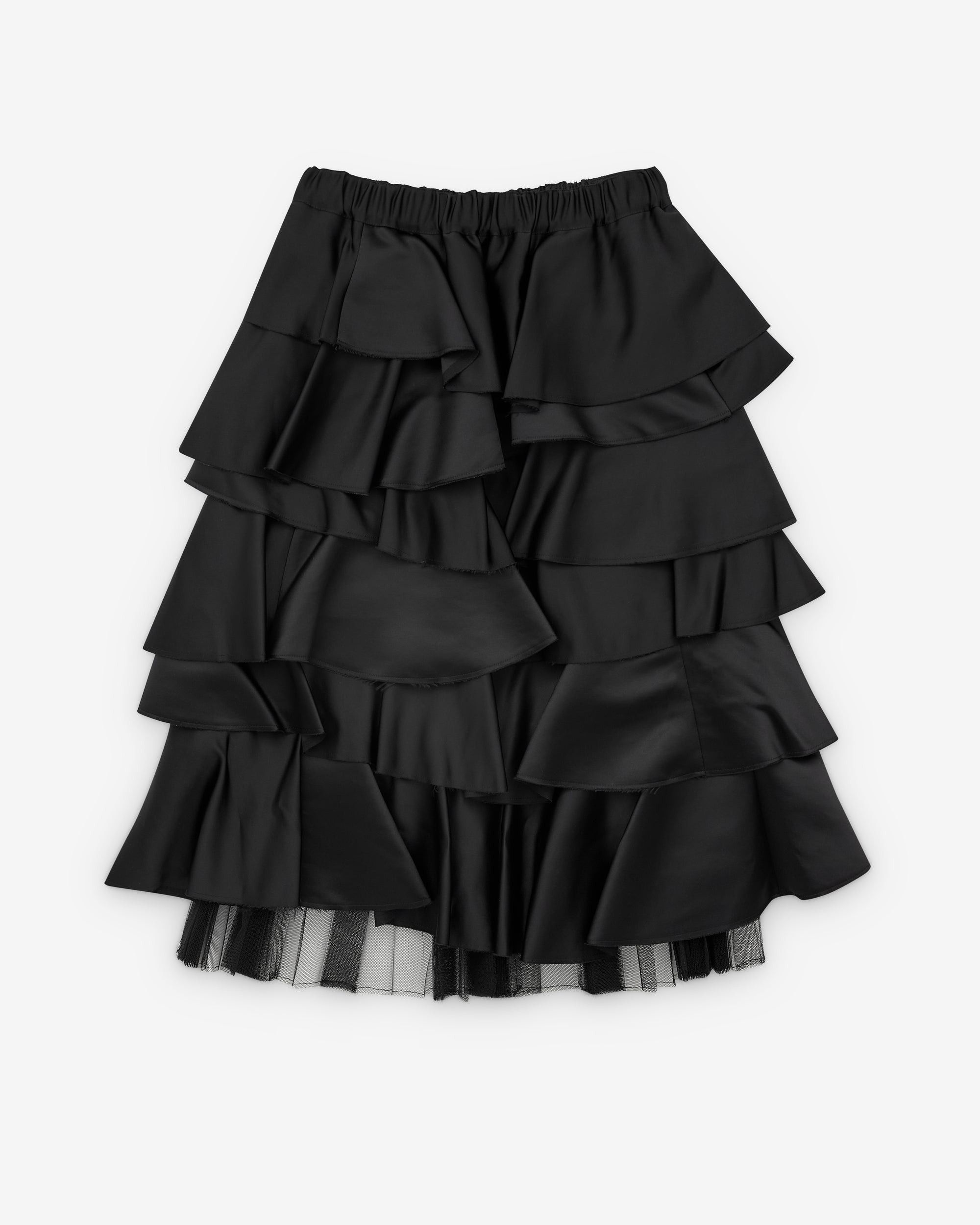 Comme des Garcons Black BLACK COMME des GARCONS - BLACK Layered Frill Skirt Size 24" / US 00 / IT 34 - 1 Thumbnail