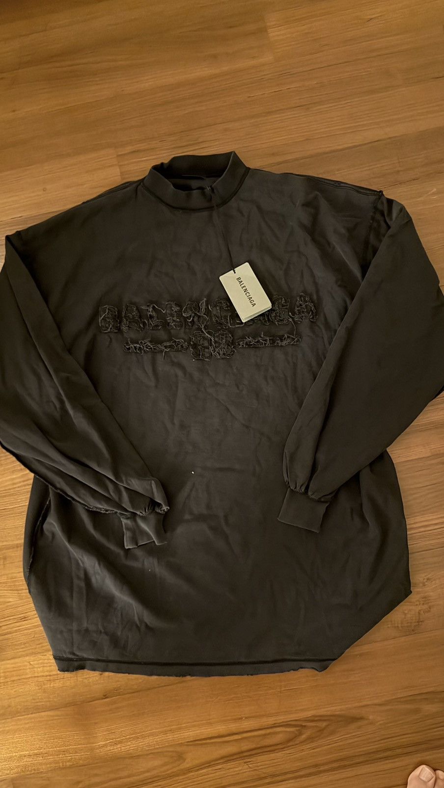 Balenciaga Balenciaga Distressed Long Sleeve Shirt SS25 | Grailed
