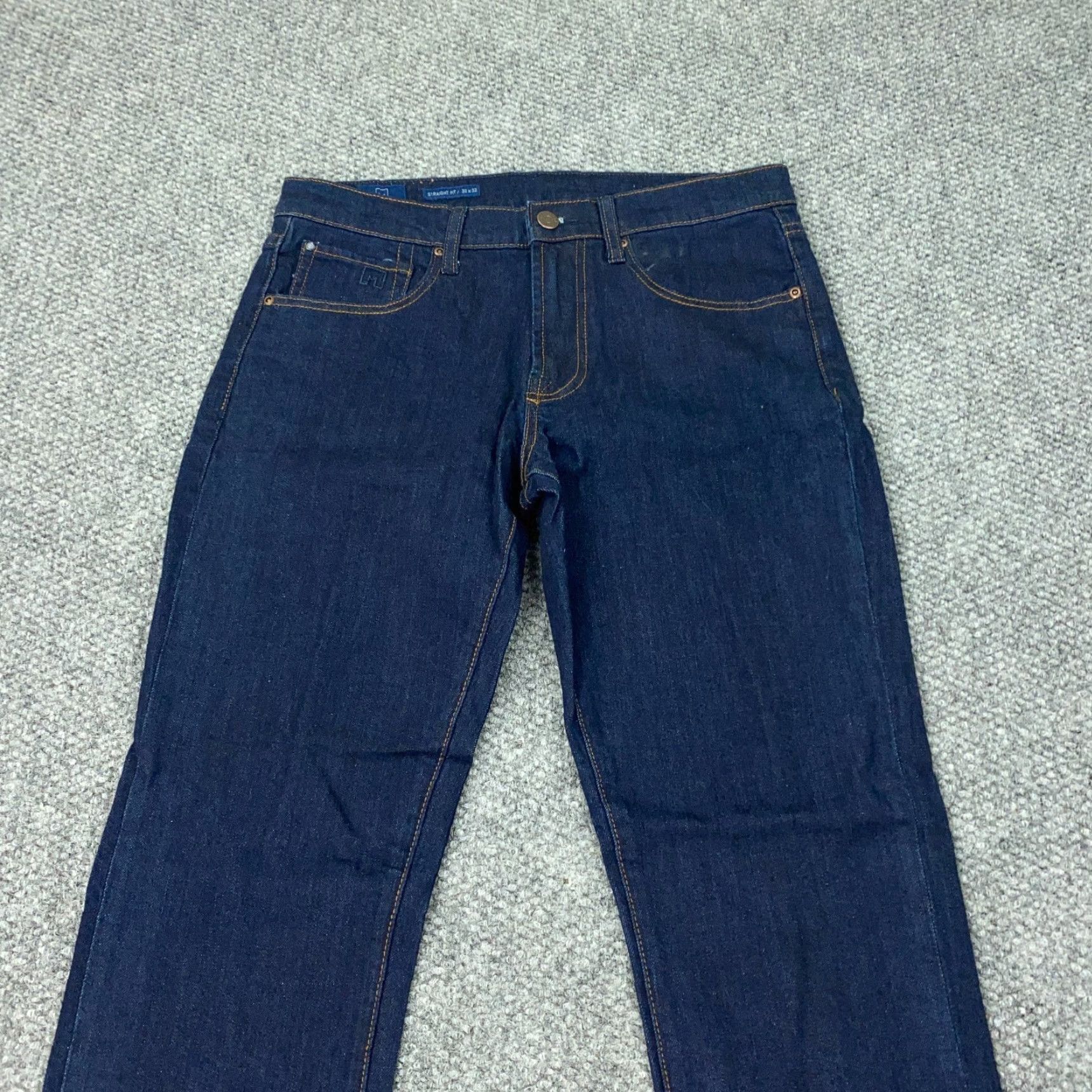 Vintage M Collection Michael Strahan Jeans Mens Blue 30x32 Straight Fit Stretch Denim 5-Pocket Design Regular Size US 32 / EU 48 - 2 Thumbnail