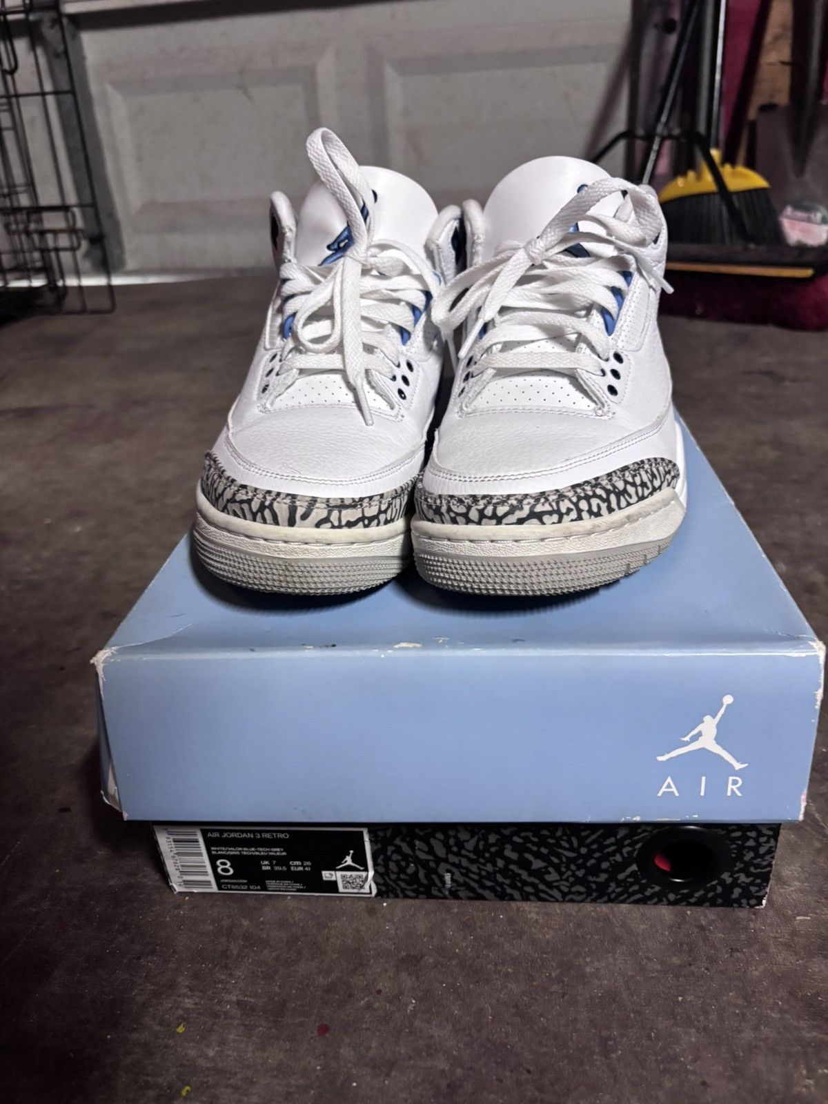 Jordan Brand Retro 3 UNC 2020 Size US 8 / EU 41 - 3 Thumbnail