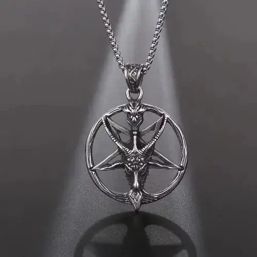 Jewelry Satanic Baphomet Pendant Necklace Size ONE SIZE - 1 Thumbnail