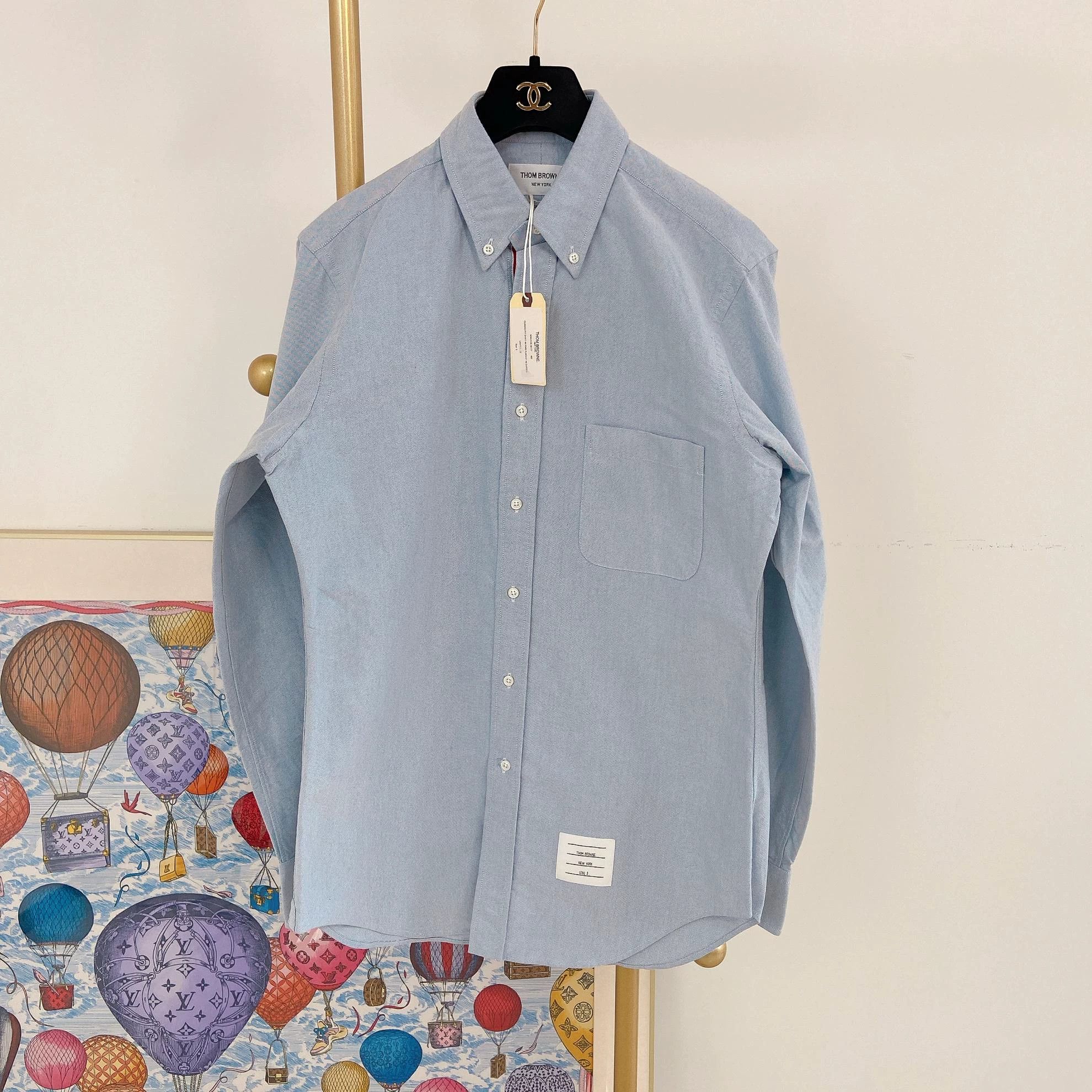 Thom Browne THOM BROWNE blue long-sleeve shirt 3 Size US L / EU 52-54 / 3 - 1 Thumbnail
