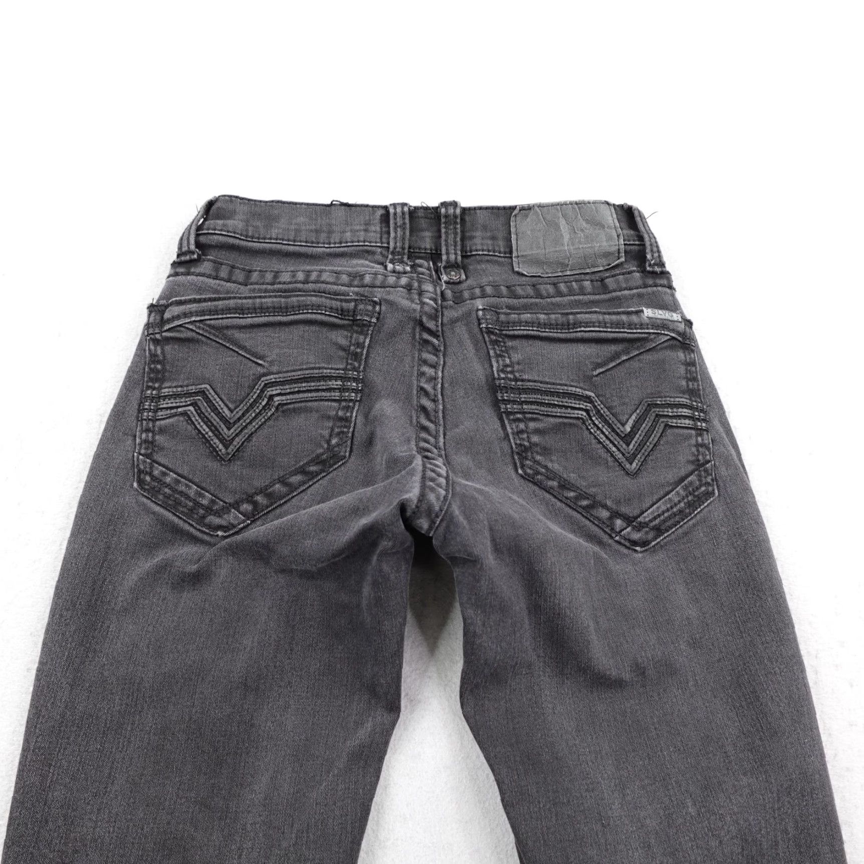 Vintage Salvage Jeans Mens 30x30 Black Denim Havoc Straight Slim Fit Buckle Exclusive Size US 30 / EU 46 - 5 Thumbnail