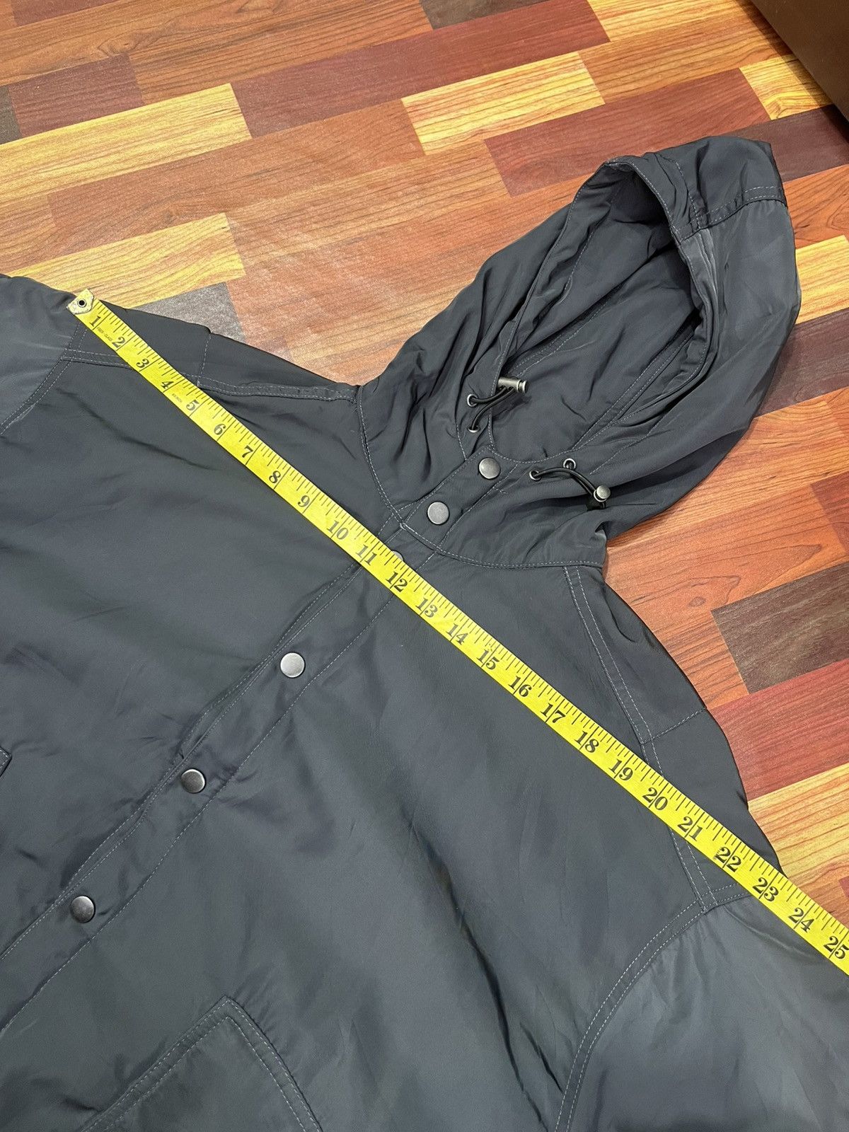 Japanese Brand Double Name Hooded Snap Jacket Boxy Black Size US L / EU 52-54 / 3 - 16 Thumbnail