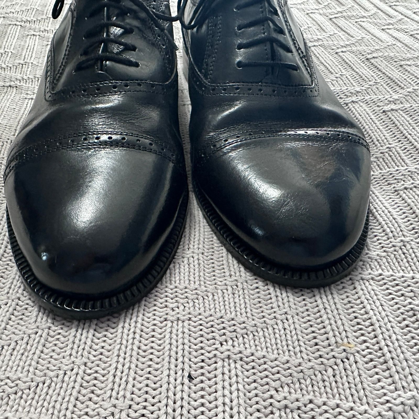 Stanley Blacker Stanley Backer black Italian leather lace up oxfords Size US 10.5 / EU 43-44 - 2 Thumbnail