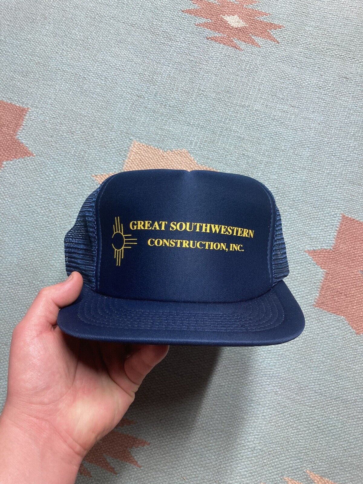 Vintage VTG trucker hat great southwestern construction SnapBack Size ONE SIZE - 2 Thumbnail