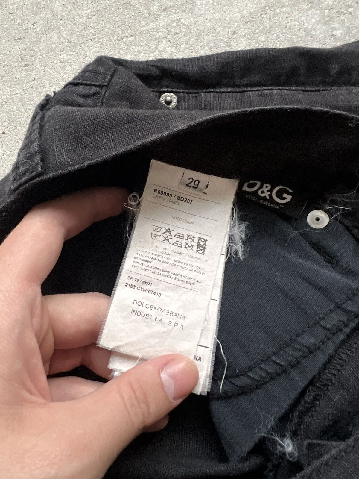 Dolce & Gabbana 90s Vintage Dolce&Gabbana Pants Linen Size US 29 - 12 Thumbnail
