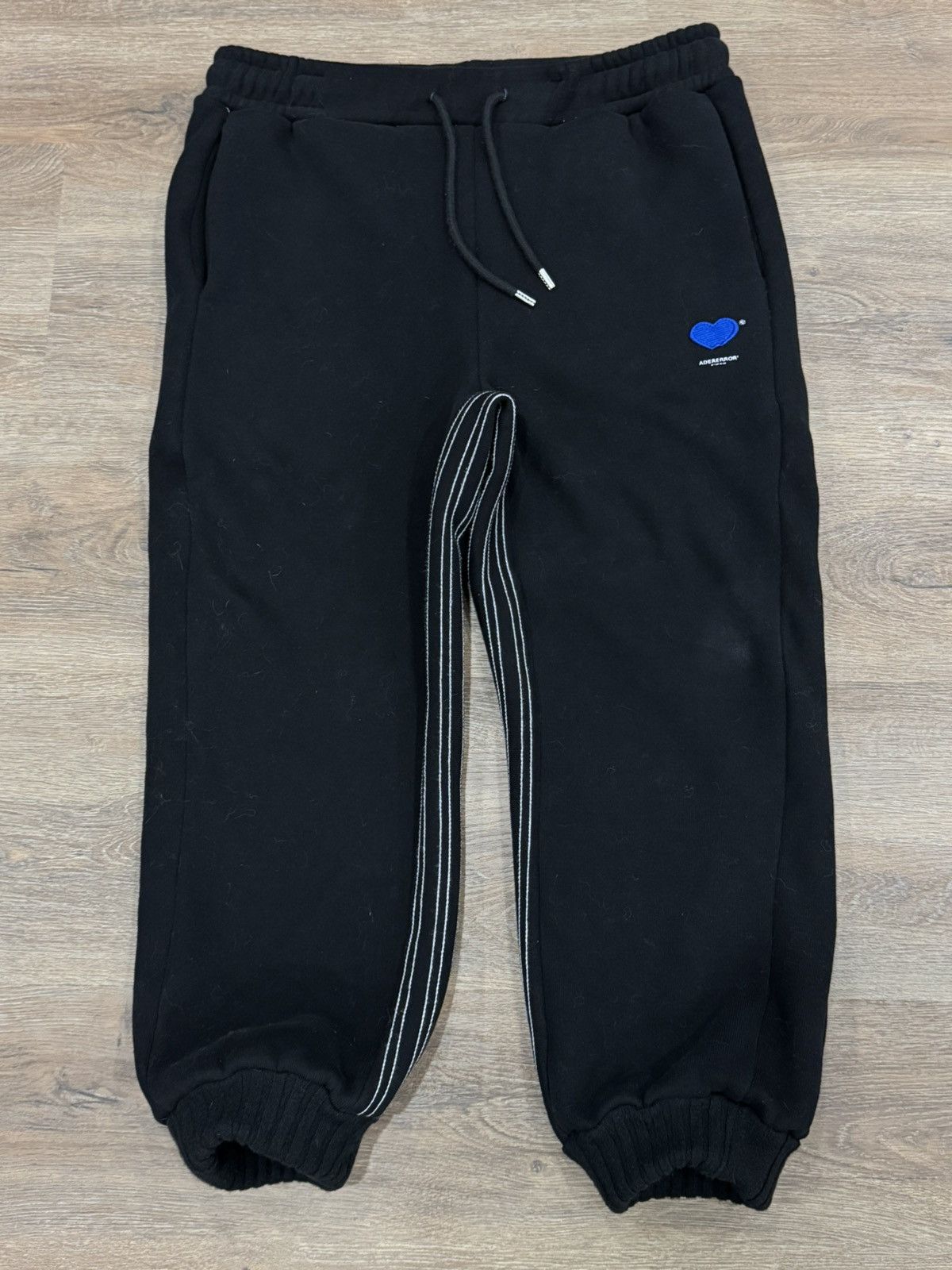 Ader Error ADERERROR "After Blue" Twin Heart Sweatpants - Black Size US 31 - 3 Thumbnail