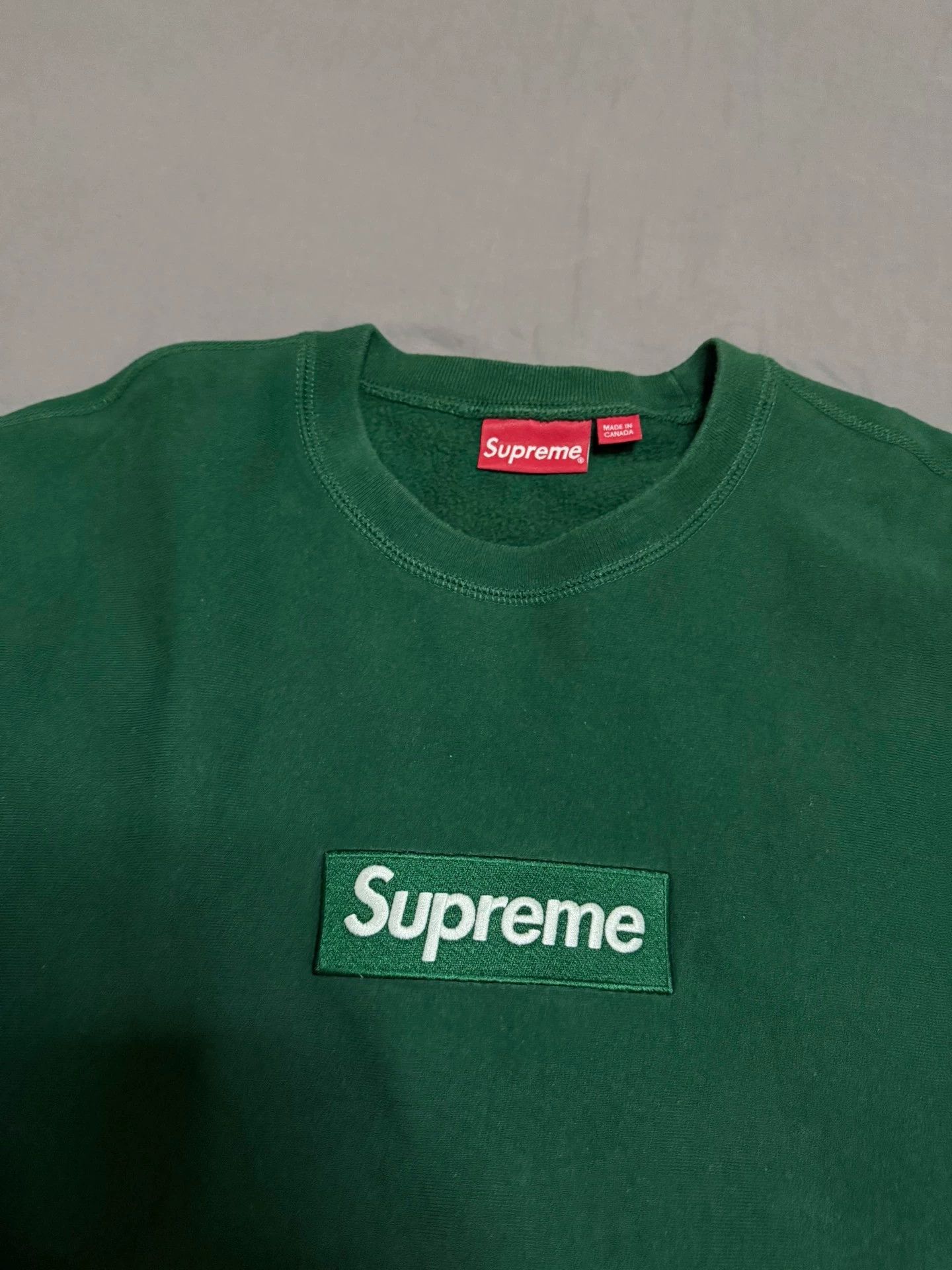 Superdry Supreme FW18 Dark Green Box Logo Crewneck Size US XL / EU 56 / 4 - 3 Thumbnail