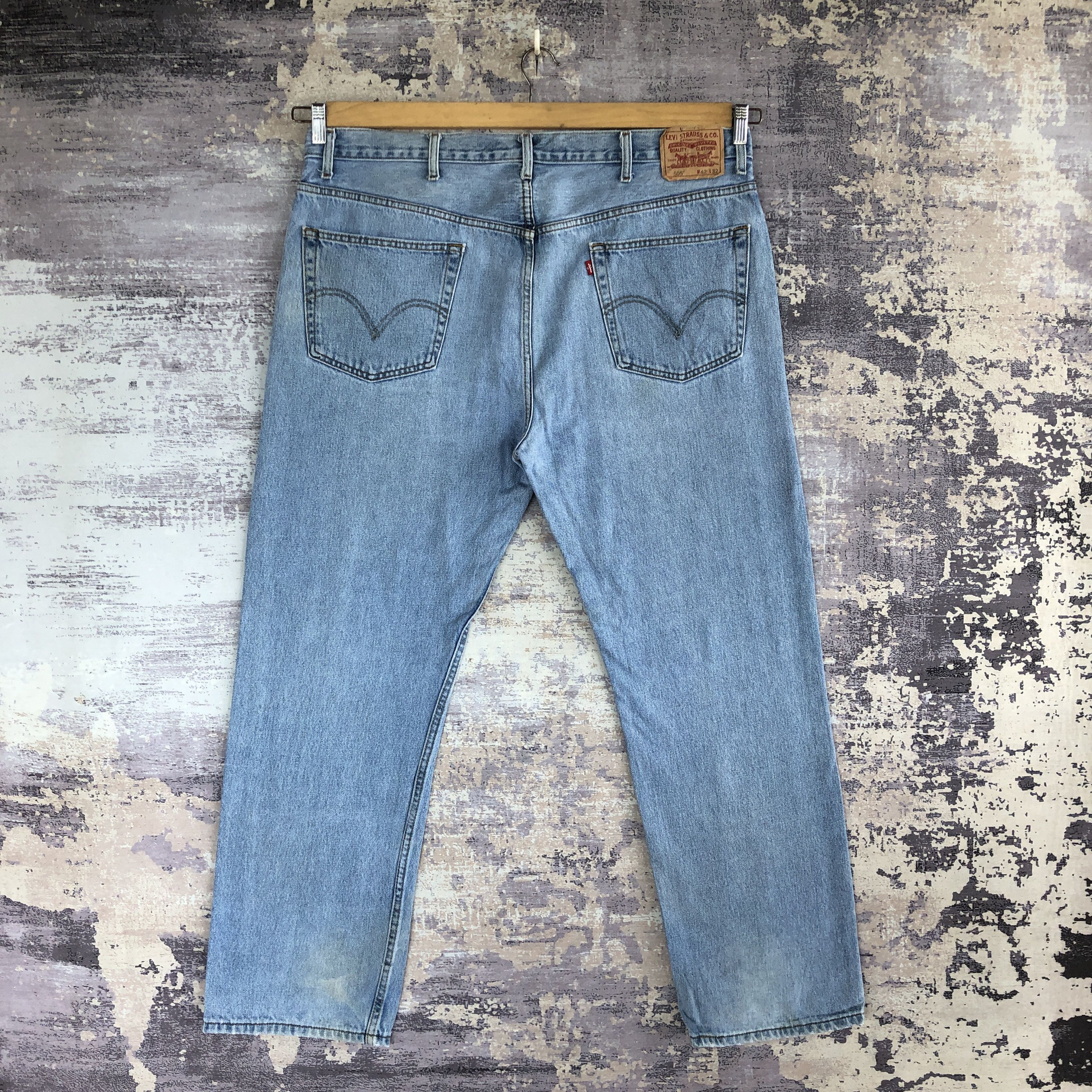 Levi's Vintage Y2K Levis Faded Jeans Levi's 505 Light Wash Denim Size US 44 / EU 60 - 2 Thumbnail