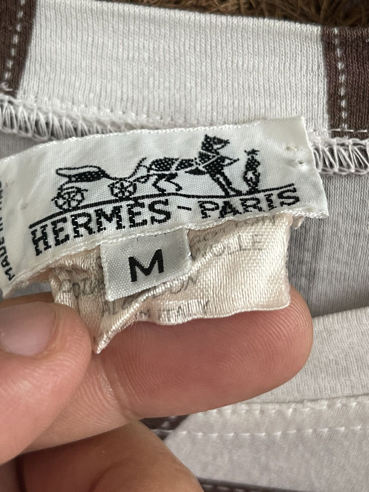 Hermes Hermes Ribbon Print T Shirt Size US M / EU 48-50 / 2 - 7 Thumbnail