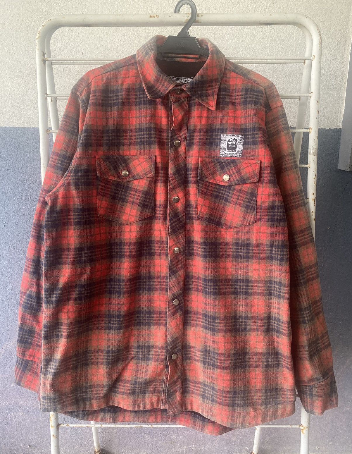 Vintage Burnstreet Snowboards Button Up Shirt Flannel Size US L / EU 52-54 / 3 - 1 Thumbnail