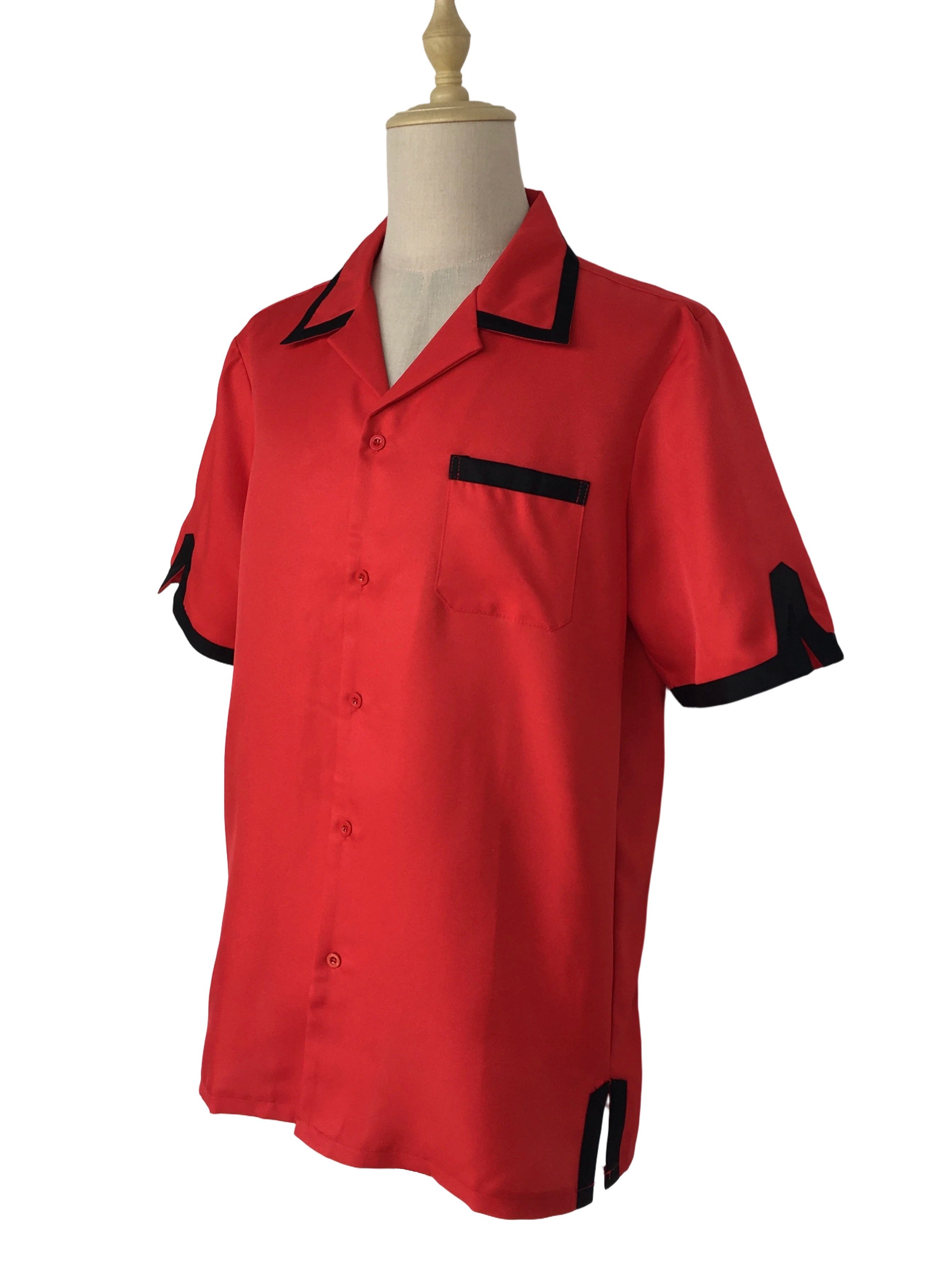 Other Vintage Design Short Sleeve Men Casual Shirt-Red Size US XXL / EU 58 / 5 - 2 Thumbnail
