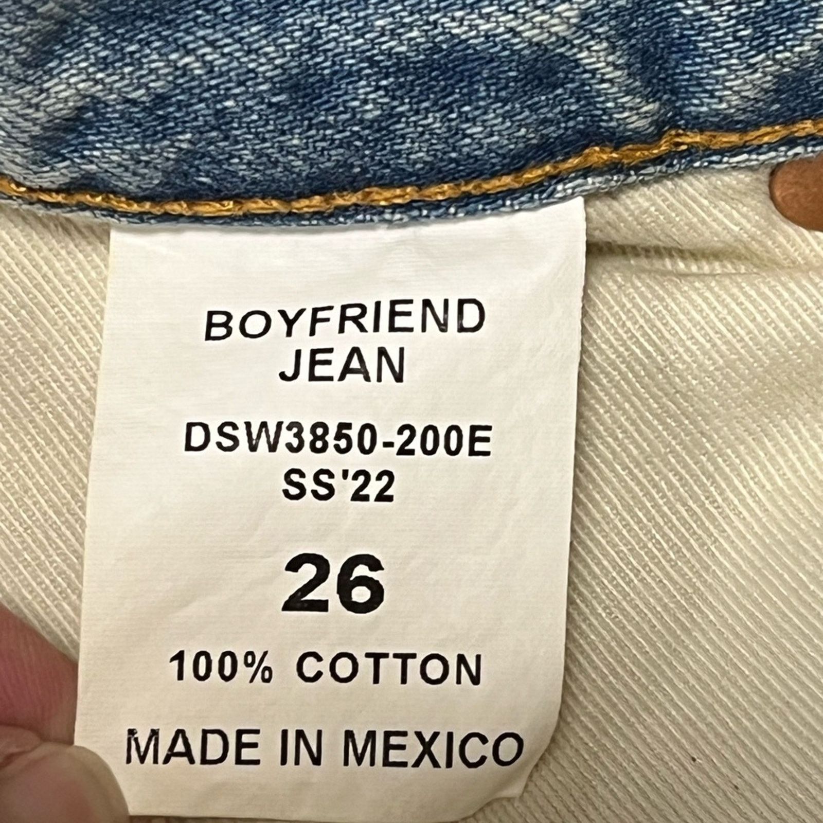 Other Deniminst Montauk NY Distressed Boyfriend Jean size 26 NWOT Size 26" / US 2 / IT 38 - 5 Thumbnail