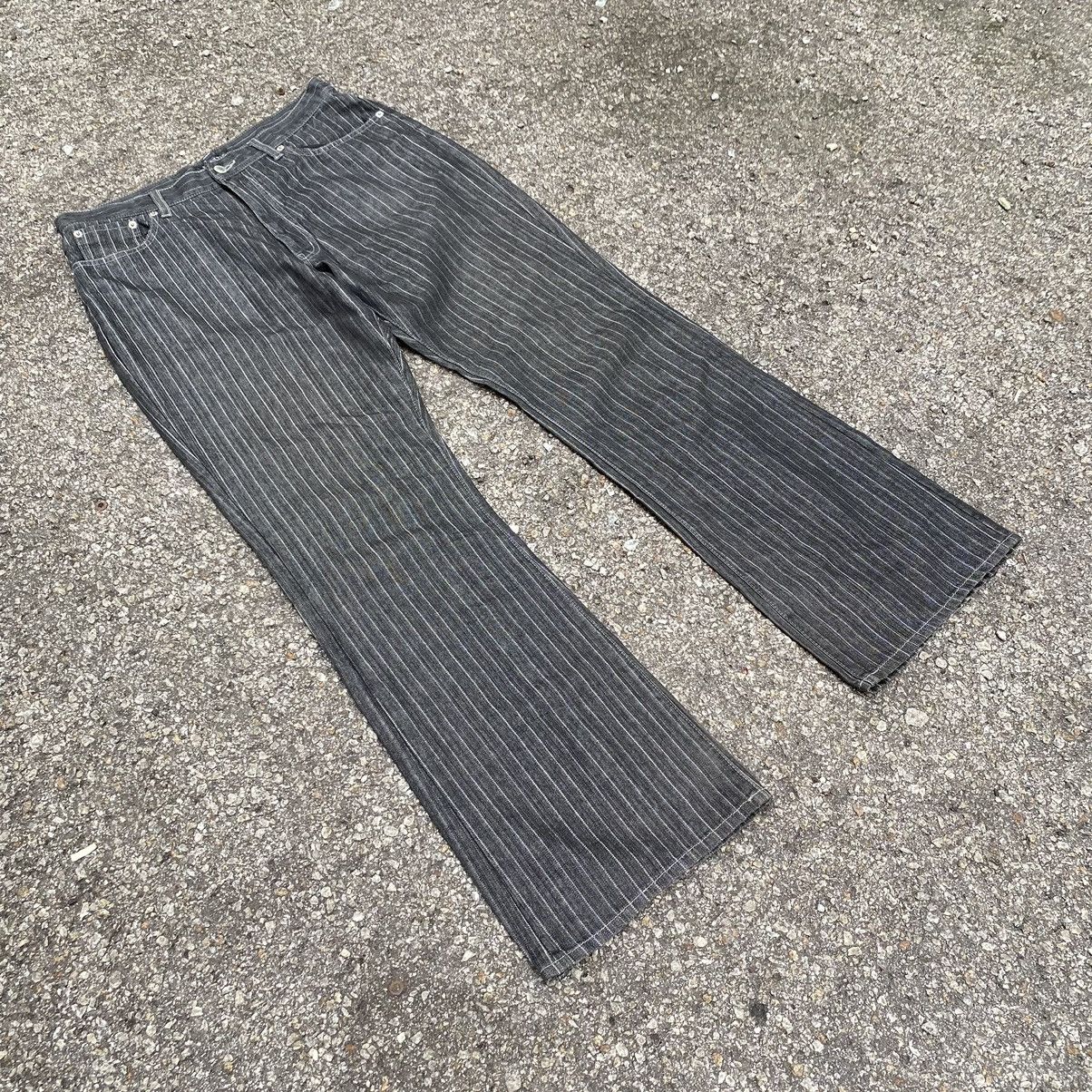 Japanese Brand Flare Jeans B.C Factory Striped Denim Boot Cut Bottom Bell Size US 30 / EU 46 - 2 Thumbnail