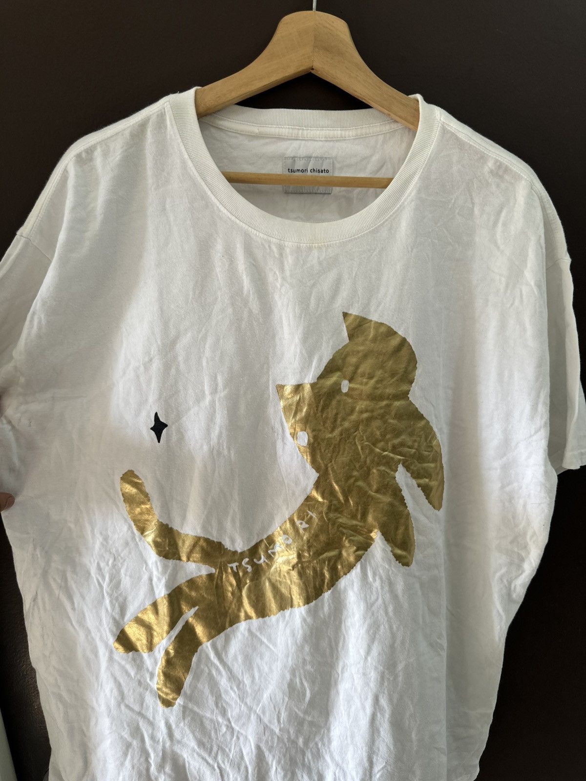 Issey Miyake × Tsumori Chisato AW20 Tsumori Chisato x Niko And… Gold Cat T-Shirt Size US L / EU 52-54 / 3 - 11 Thumbnail