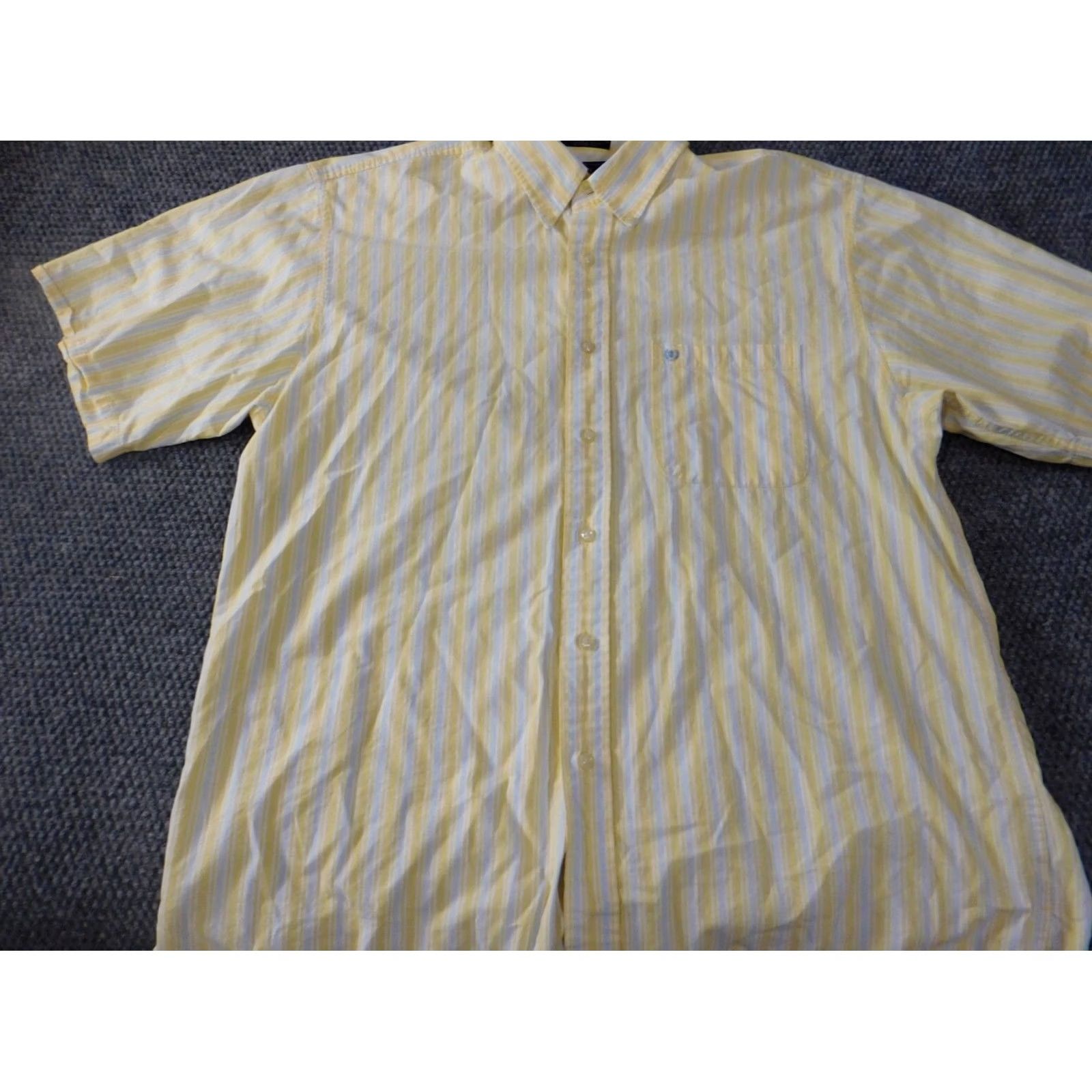Izod IZOD Shirt L Yellow Striped Button-Down Casual Men Size US L / EU 52-54 / 3 - 3 Thumbnail