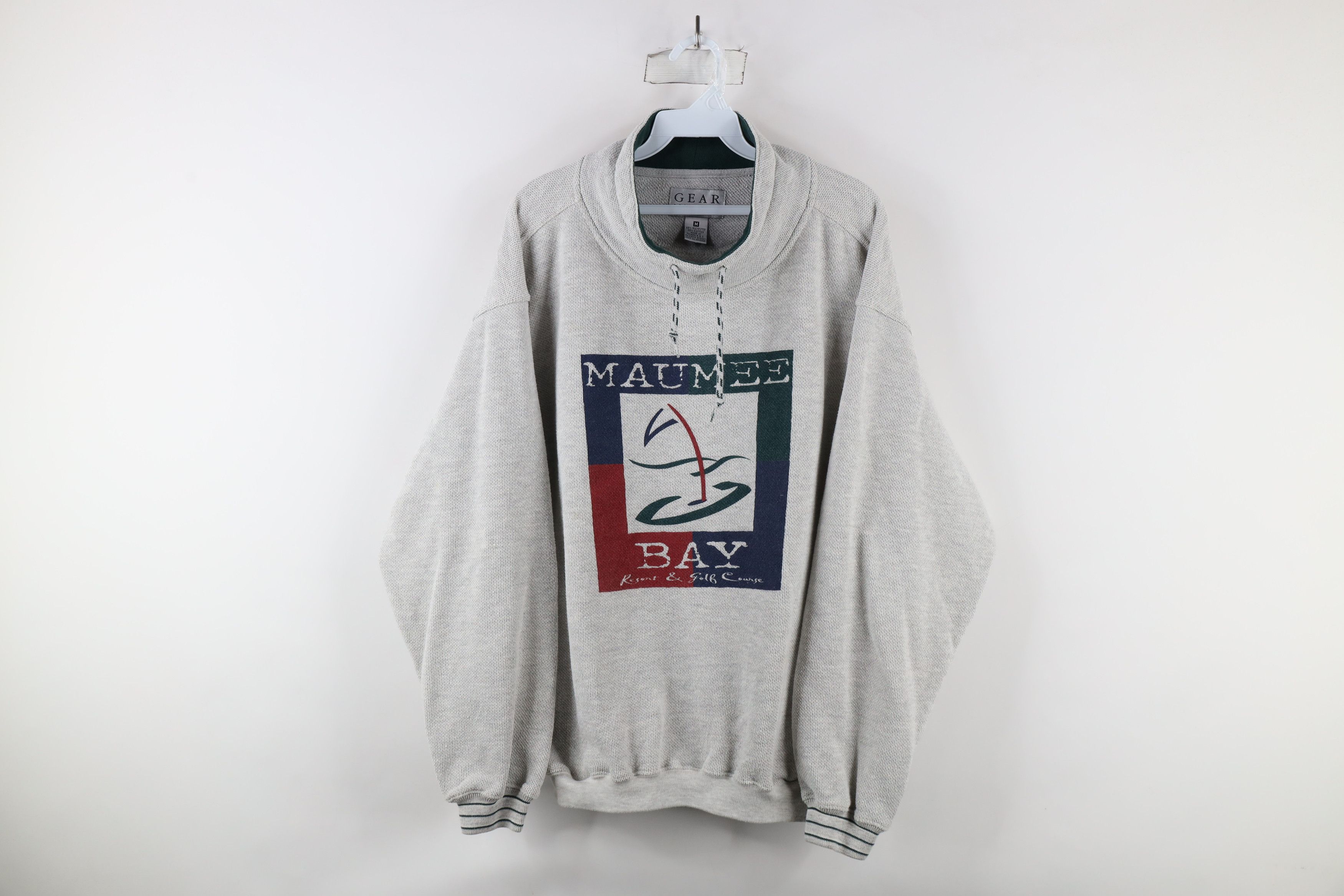 Vintage Vintage 90s Out Maumee Bay Golf Course Mock Neck Sweatshirt Size US M / EU 48-50 / 2 - 1 Thumbnail