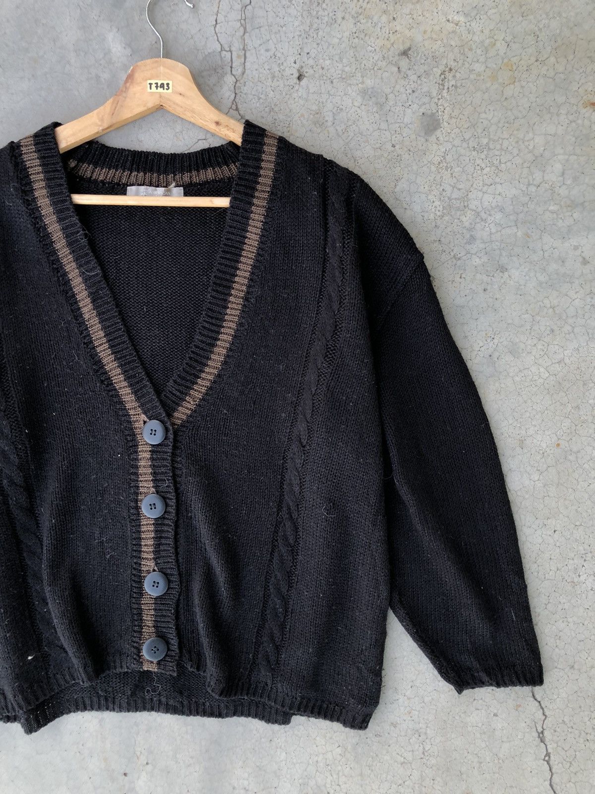 Aran Isles Knitwear 🔴Vintage Knitware Cardigan Sweater Plain Design Size L / US 10 / IT 46 - 2 Thumbnail