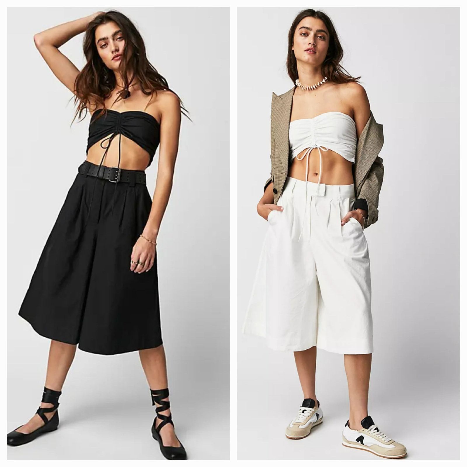Free People New FREE PEOPLE Minnie Set $148 SIZE 4 White Shorts and Top Size 27" / US 4 / IT 40 - 5 Thumbnail