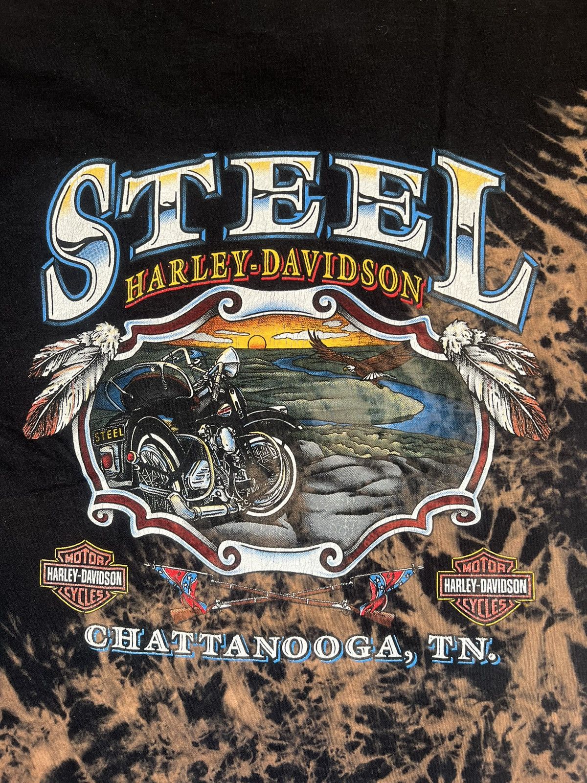 Harley Davidson × Vintage Rare Vintage Single Stitch Harley Davidson Steel Chattanooga Size US L / EU 52-54 / 3 - 2 Thumbnail