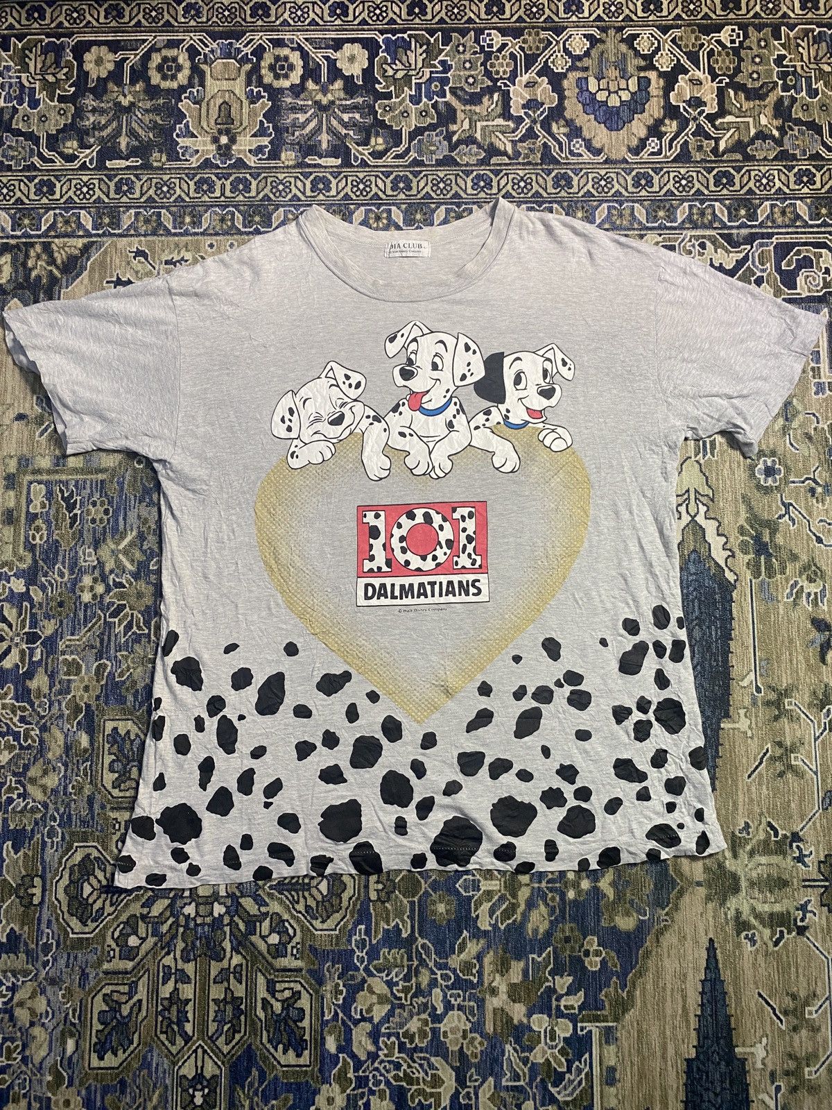 Disney × Japanese Brand × Vintage Vintage 101 Dalmatians Mirror Print Single Stich T Shirt Size US M / EU 48-50 / 2 - 1 Thumbnail
