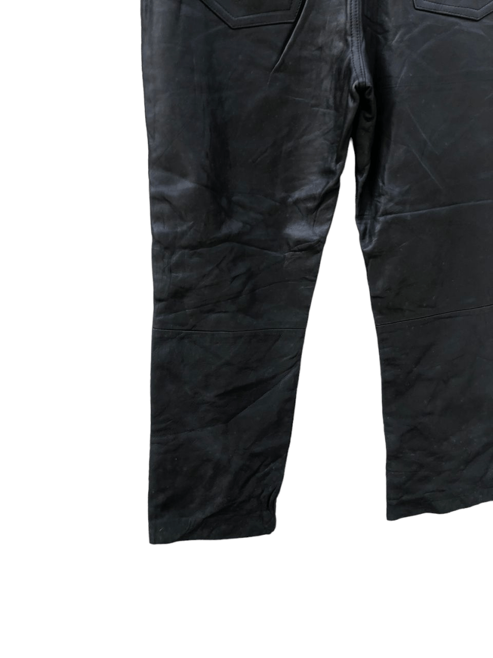 Beams Plus Rare💥Beams black Cowhide Leather Pants Size US 29 - 11 Thumbnail