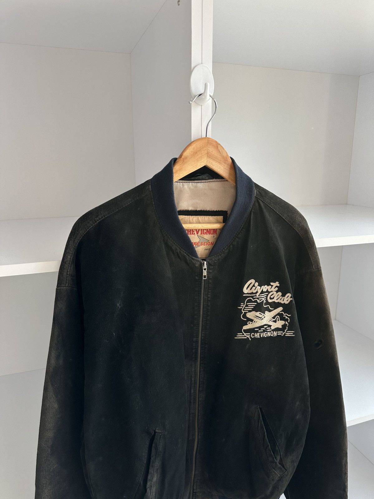 Chevignon × Vintage Vintage Chevignon Airport Club Leather Bomber Jacket Size US XL / EU 56 / 4 - 7 Thumbnail