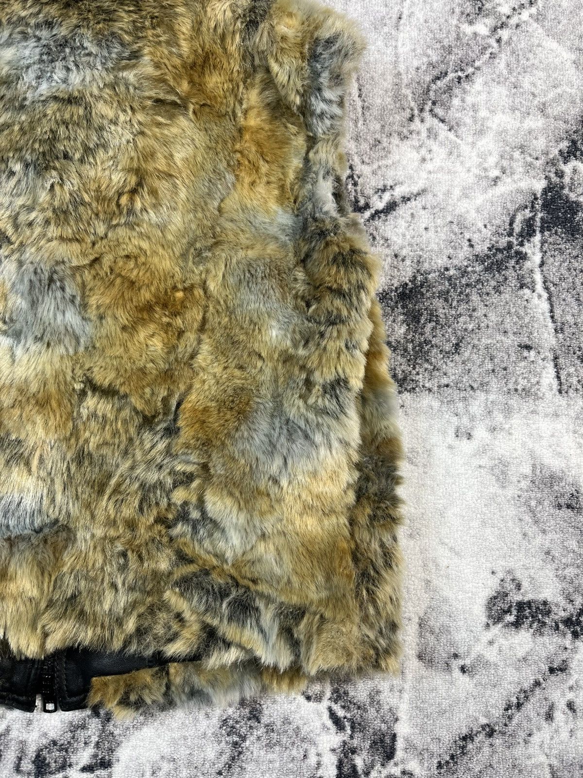 Armani Armani Jeans Faux Fur Vest – Brown Multi – Zip Up – AJ Logo Size M / US 6-8 / IT 42-44 - 15 Thumbnail