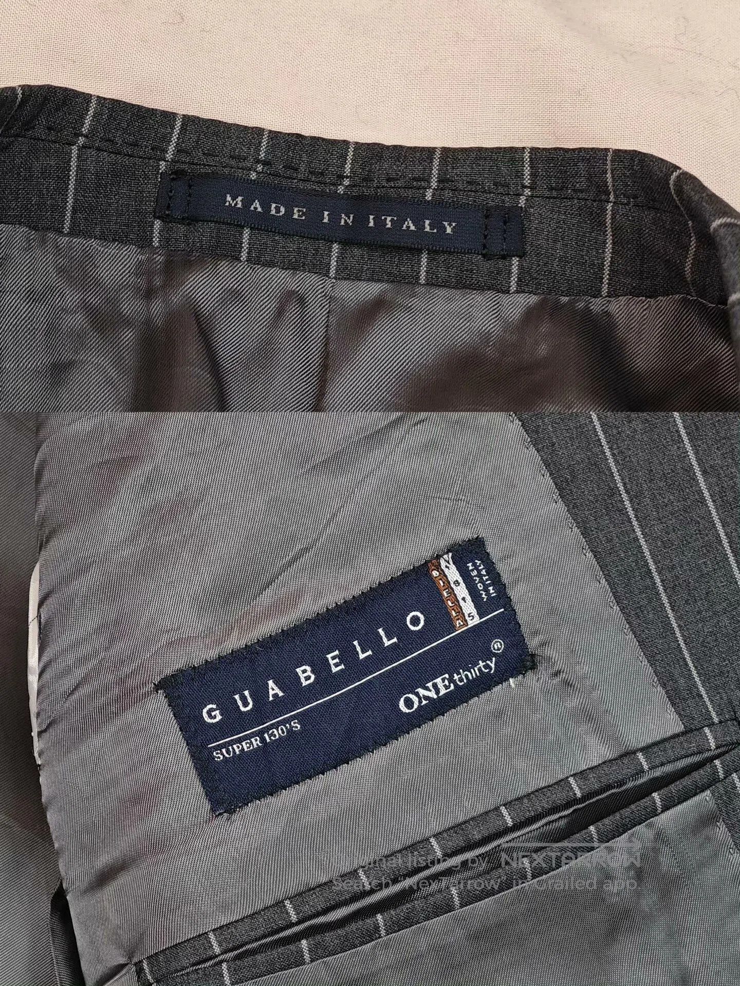 Lubiam Italian Gray Striped Wool Blazer. Size US M / EU 48-50 / 2 - 8 Thumbnail