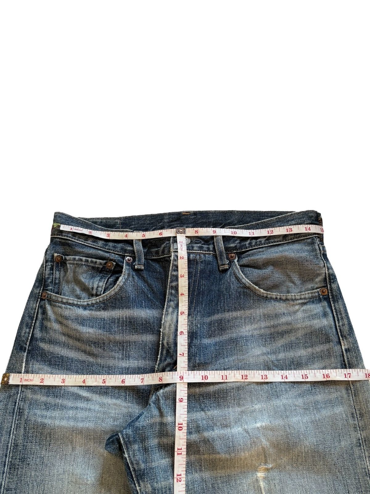 LVC × Levi's × Levi's Vintage Clothing Vintage 90s Levis 510 Mud Wash Distressed Rip Baggy Jeans Size US 30 / EU 46 - 12 Thumbnail