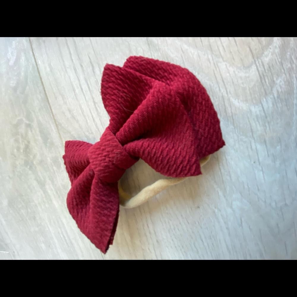 Designer Red Dog Double Bow with Hair Tie Size ONE SIZE - 4 Thumbnail
