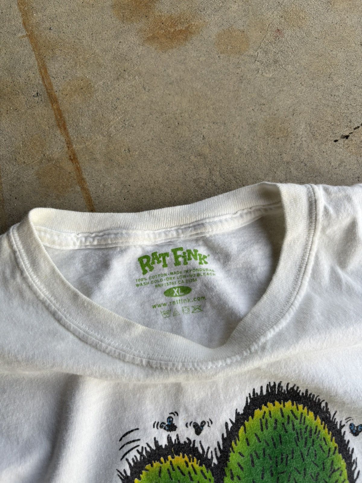 Vintage × West Coast Choppers Crazy Rat Fink Boxy Faded White Auto Choppers Grunge Tee Size US XL / EU 56 / 4 - 5 Thumbnail