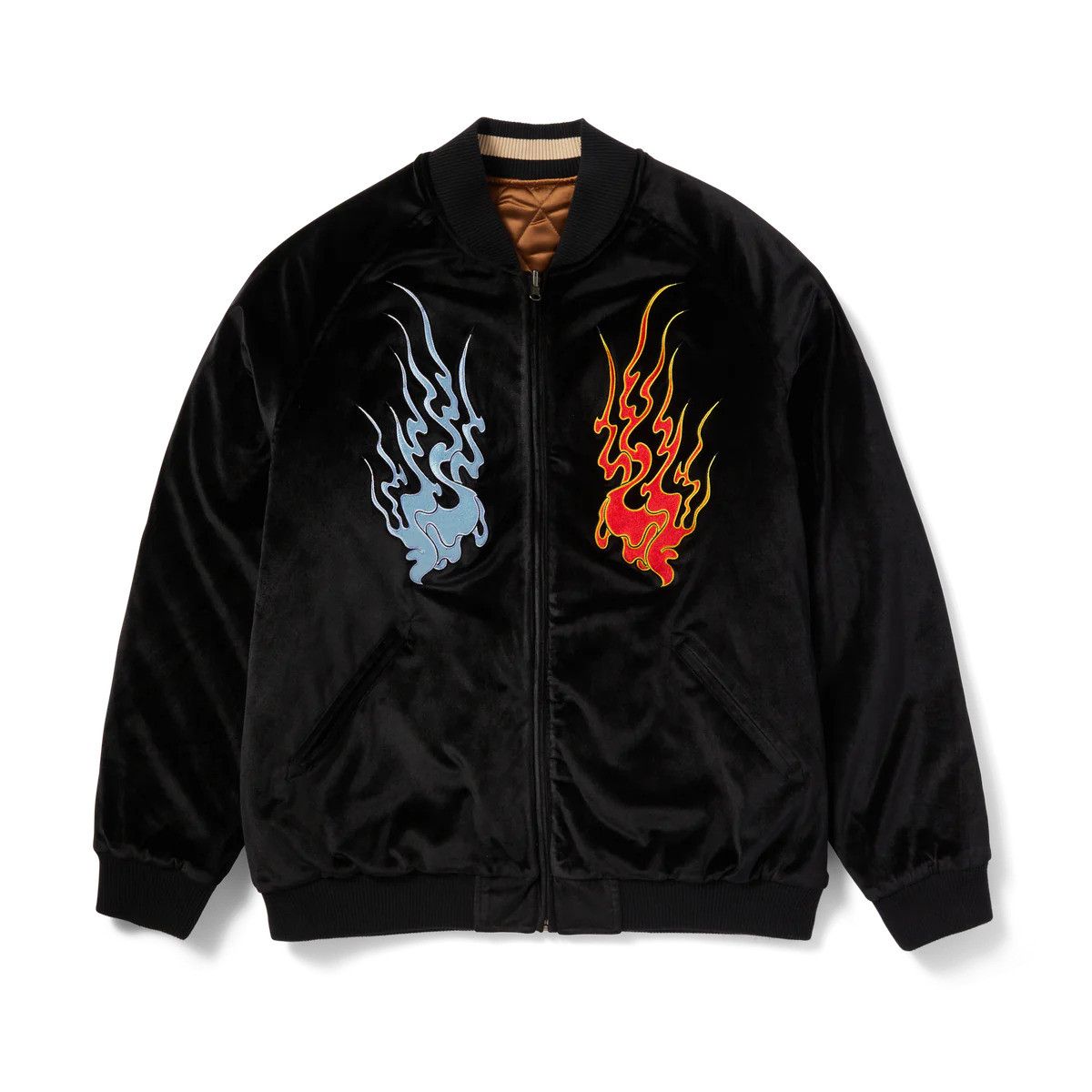 Huf Huf Destructive Skajyan Reversible Bomber Jacket Fire Water Size US L / EU 52-54 / 3 - 1 Thumbnail
