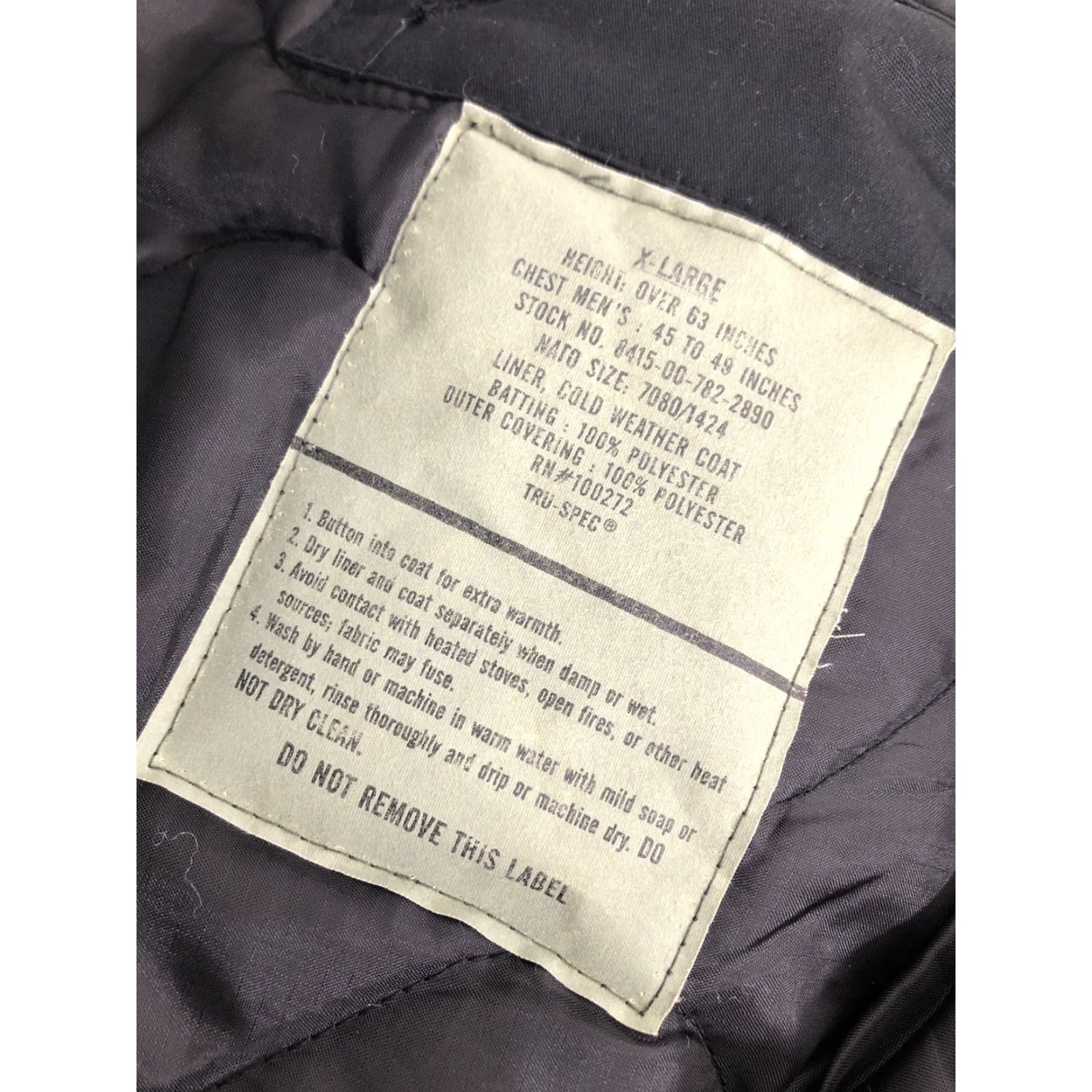 Vintage TRU-SPEC COLD WEATHER Military Field Combat Hooded Jacket Mens XL Black Size US XL / EU 56 / 4 - 7 Thumbnail