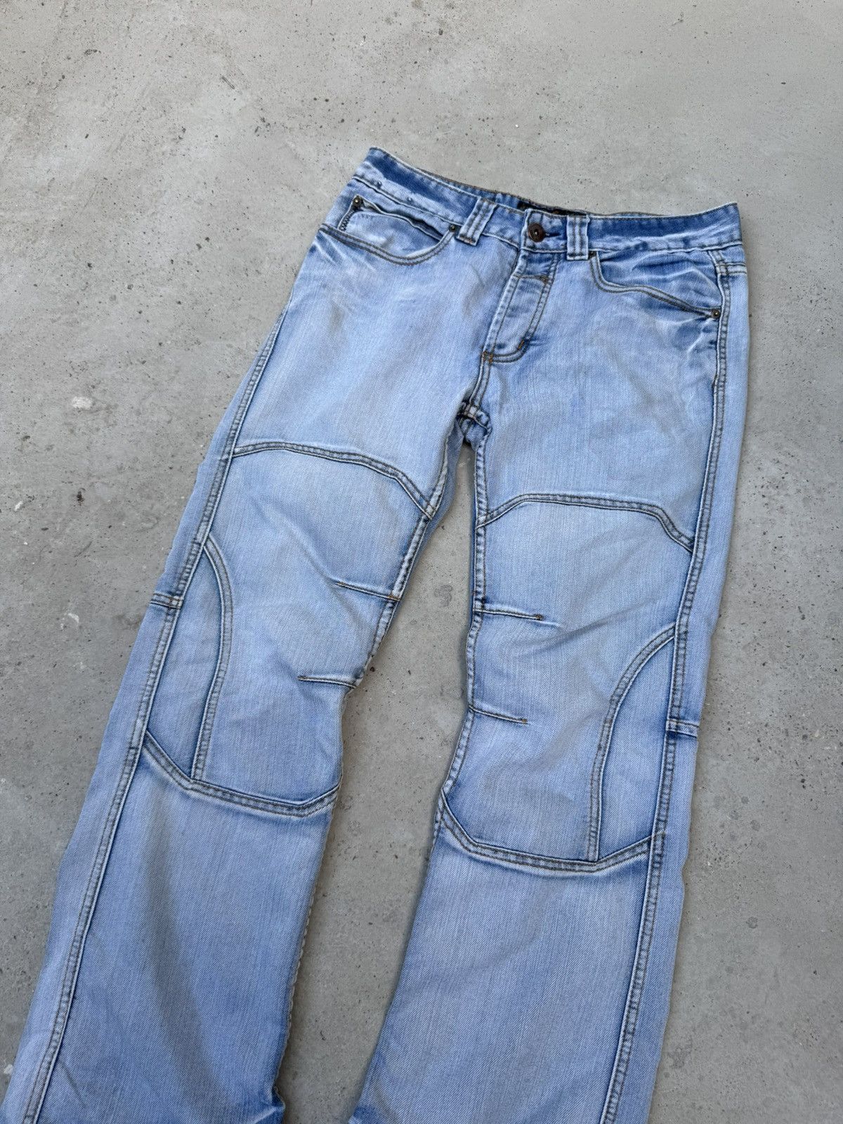 Vintage fishbone double knee flare