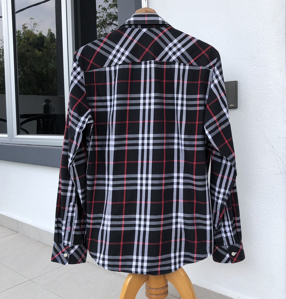 Burberry Authentic Burberry Black Label Checked Long Sleeve Shirt Size US M / EU 48-50 / 2 - 3 Thumbnail