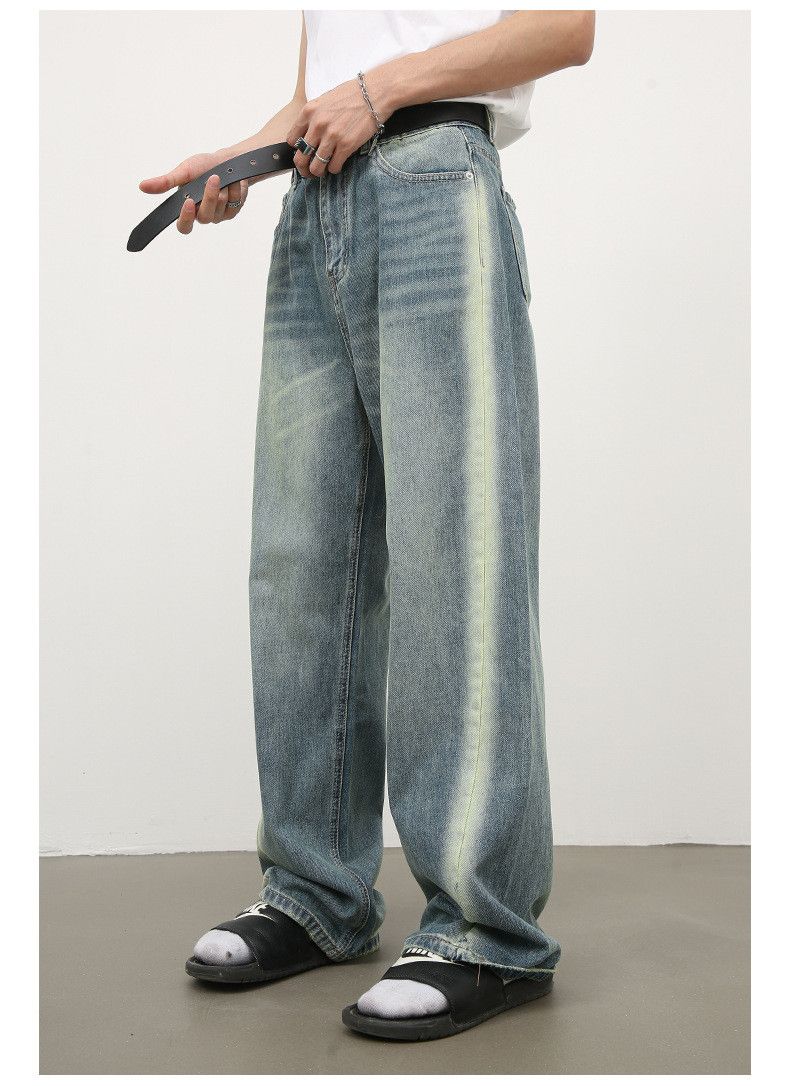 Japanese Brand × Jean Retro gradient American street loose straight jeans for men Size US 32 / EU 48 - 5 Thumbnail