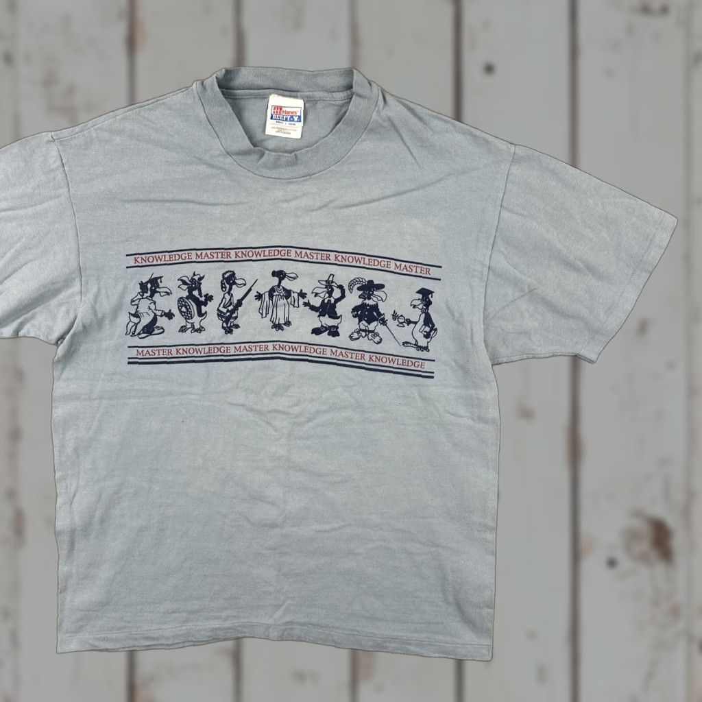 Hanes VINTAGE Hanes Beefy-T Blue L Short Sleeve T Shirt USA Made 90s 1996 National Champs Mens Size US L / EU 52-54 / 3 - 1 Thumbnail