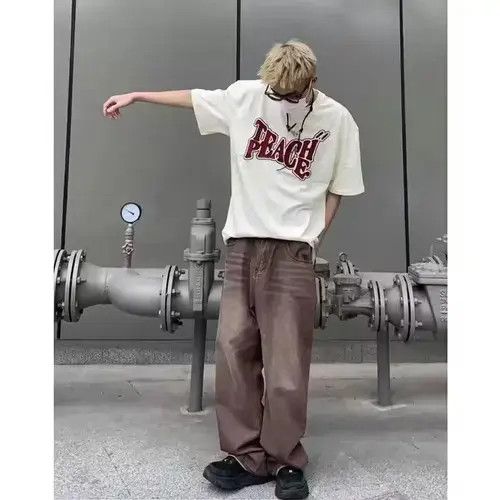 Vintage sports flared fade baggy hiphop jeans Size US 30 / EU 46 - 3 Thumbnail