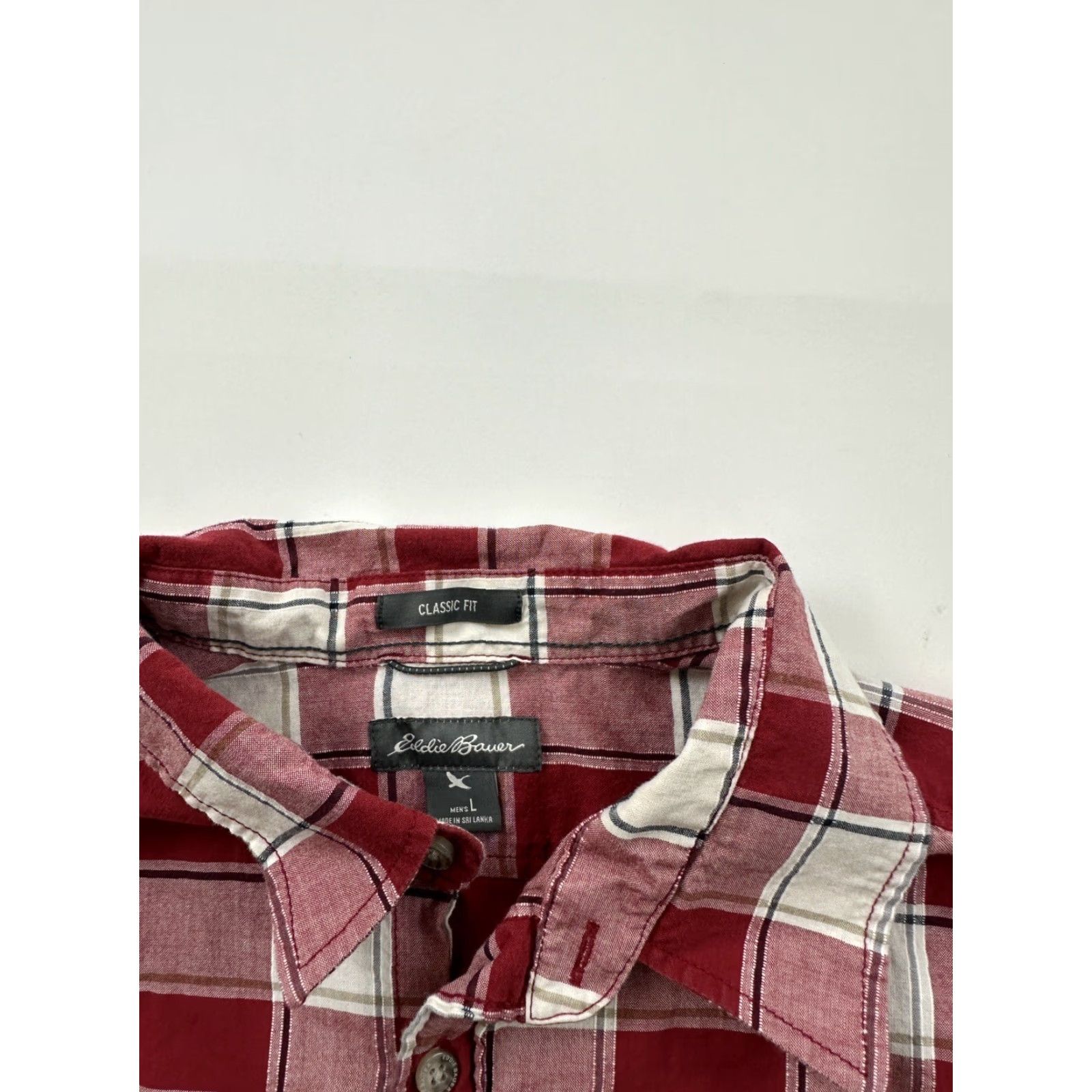 Eddie Bauer Eddie Bauer Shirt Men L Red Plaid Classic Fit Short Sleeve Button-Up Size US L / EU 52-54 / 3 - 3 Thumbnail