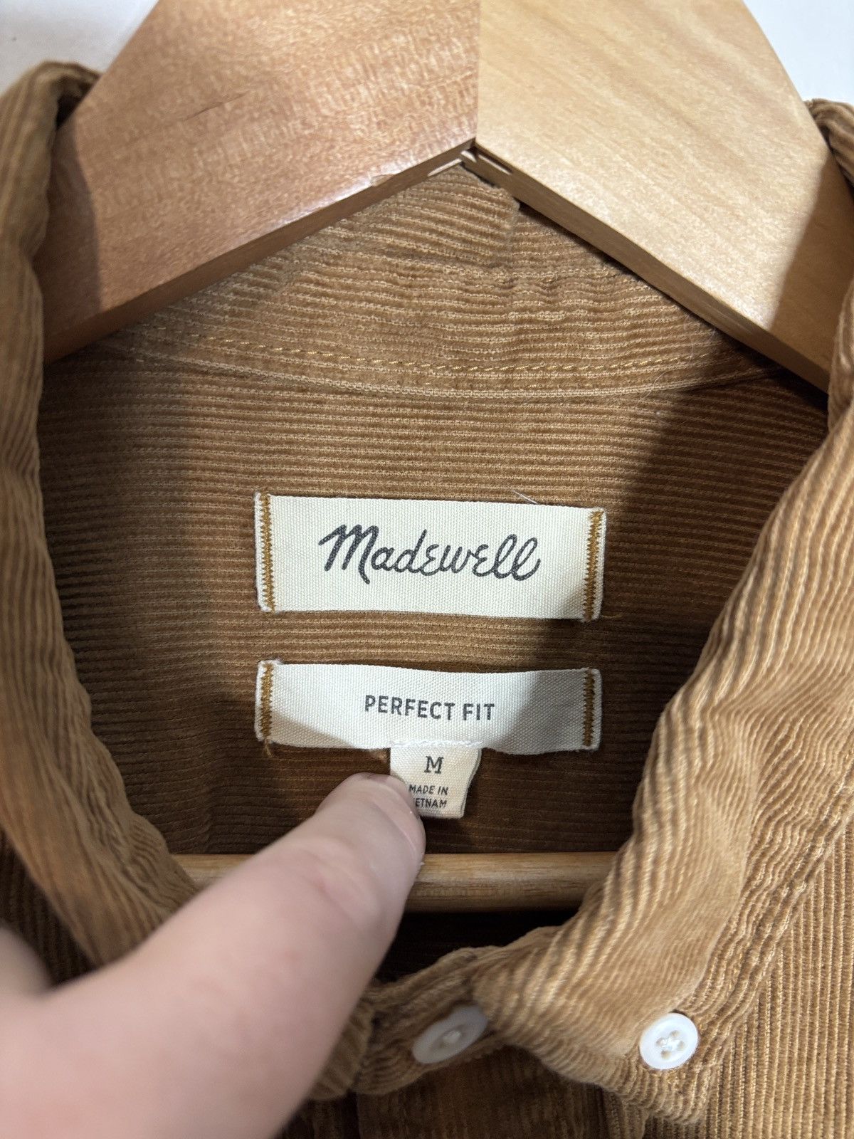 Madewell Madewell Perfect Fit Corduroy Button Up Shirt Medium Size US M / EU 48-50 / 2 - 3 Thumbnail
