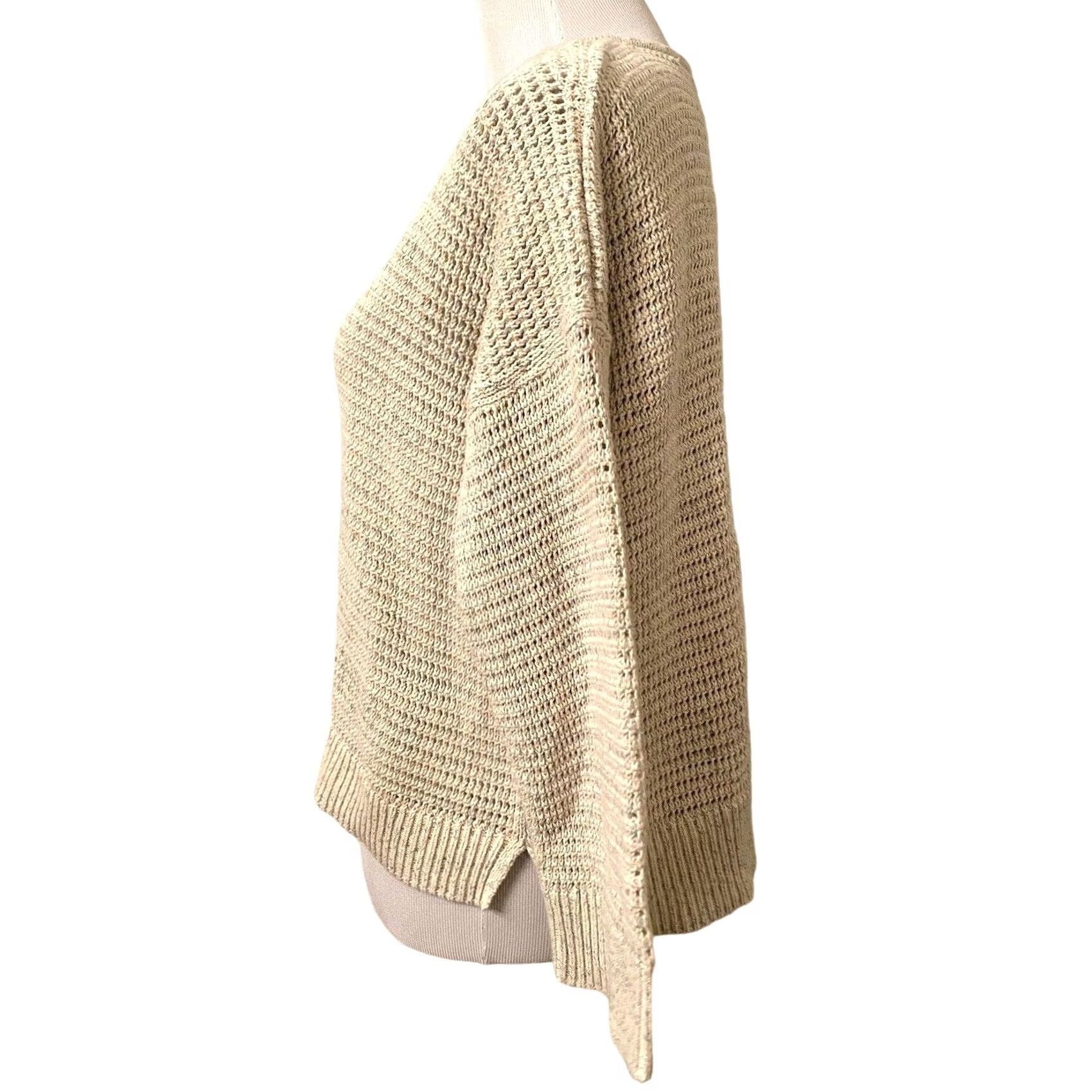 Madewell Madewell Pullover Sweater Rainbow Beige Open Stitch Sz S Womens Size S / US 4 / IT 40 - 4 Thumbnail