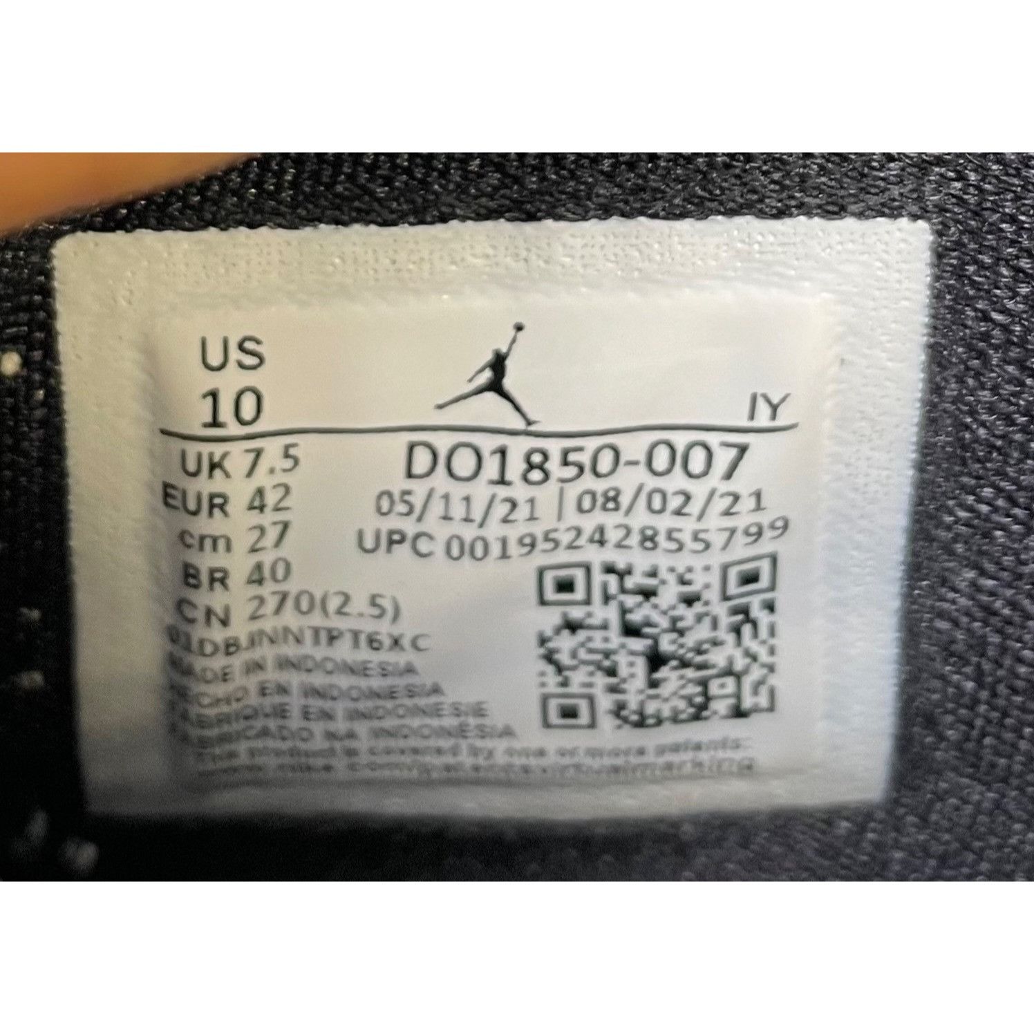 Jordan Brand Jordan Womens Black Metallic Gold Sneakers Shoes Size 10 SKU Size US 10 / IT 40 - 6 Thumbnail