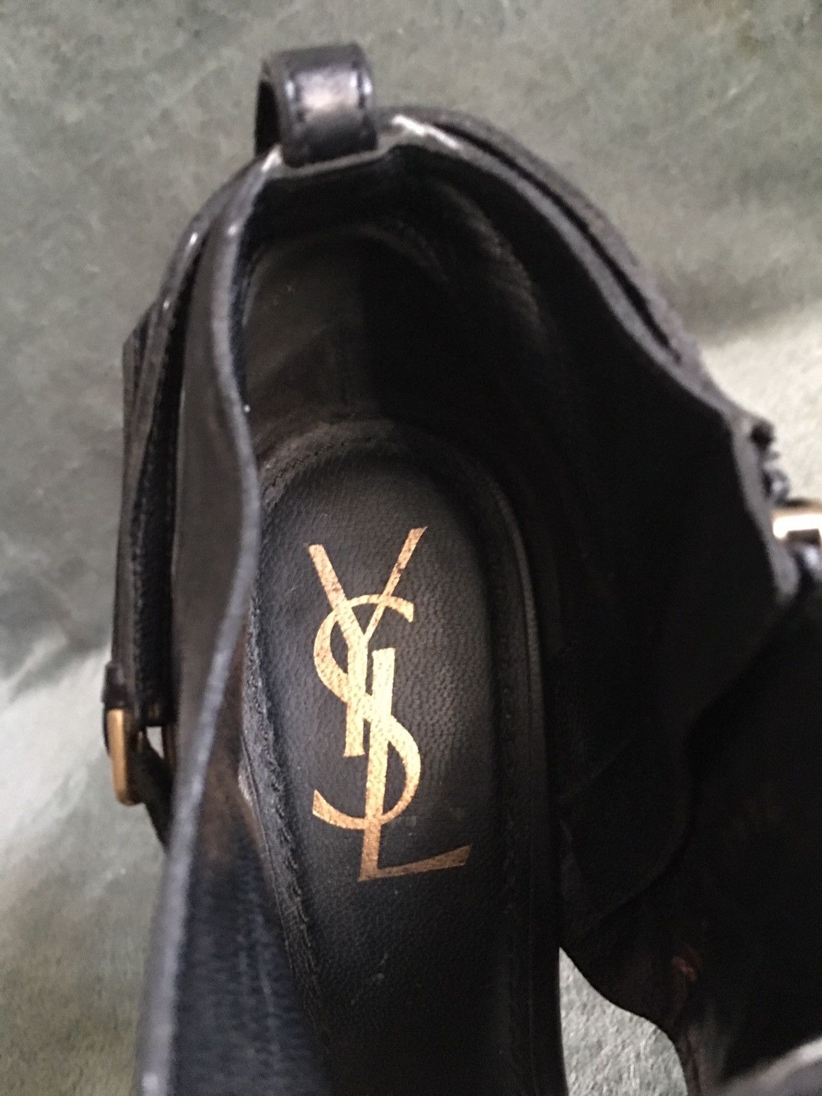 Yves Saint Laurent Yves Saint Laurent Black Leather Heels Platform Booties 39.5 Size US 9.5 / IT 39.5 - 9 Thumbnail