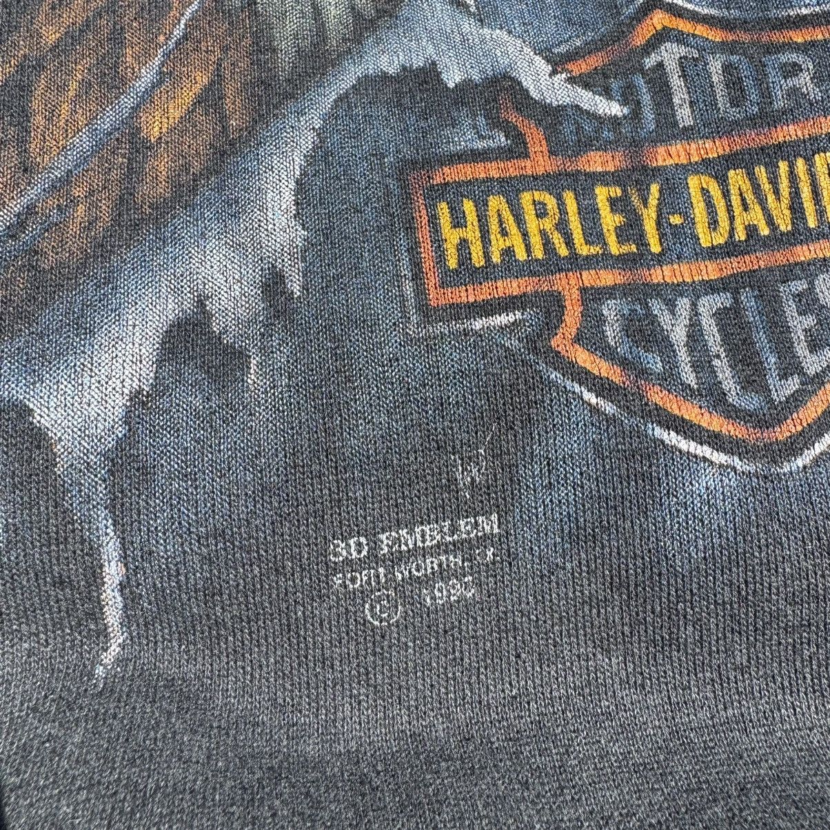 Harley Davidson Vintage 1990 3d Emblem Harley Davidson eagle crewneck Size US XL / EU 56 / 4 - 4 Thumbnail