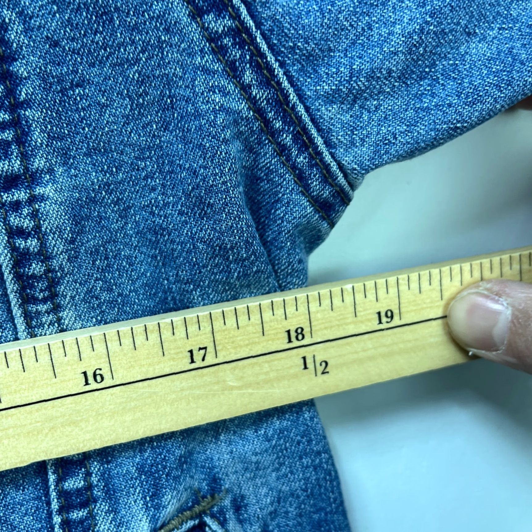 Lee VINTAGE Lee Riveted Denim Jacket Womens M Blue Biker Jacket Womens Medium Denim 90s Mens? Size M / US 6-8 / IT 42-44 - 7 Thumbnail