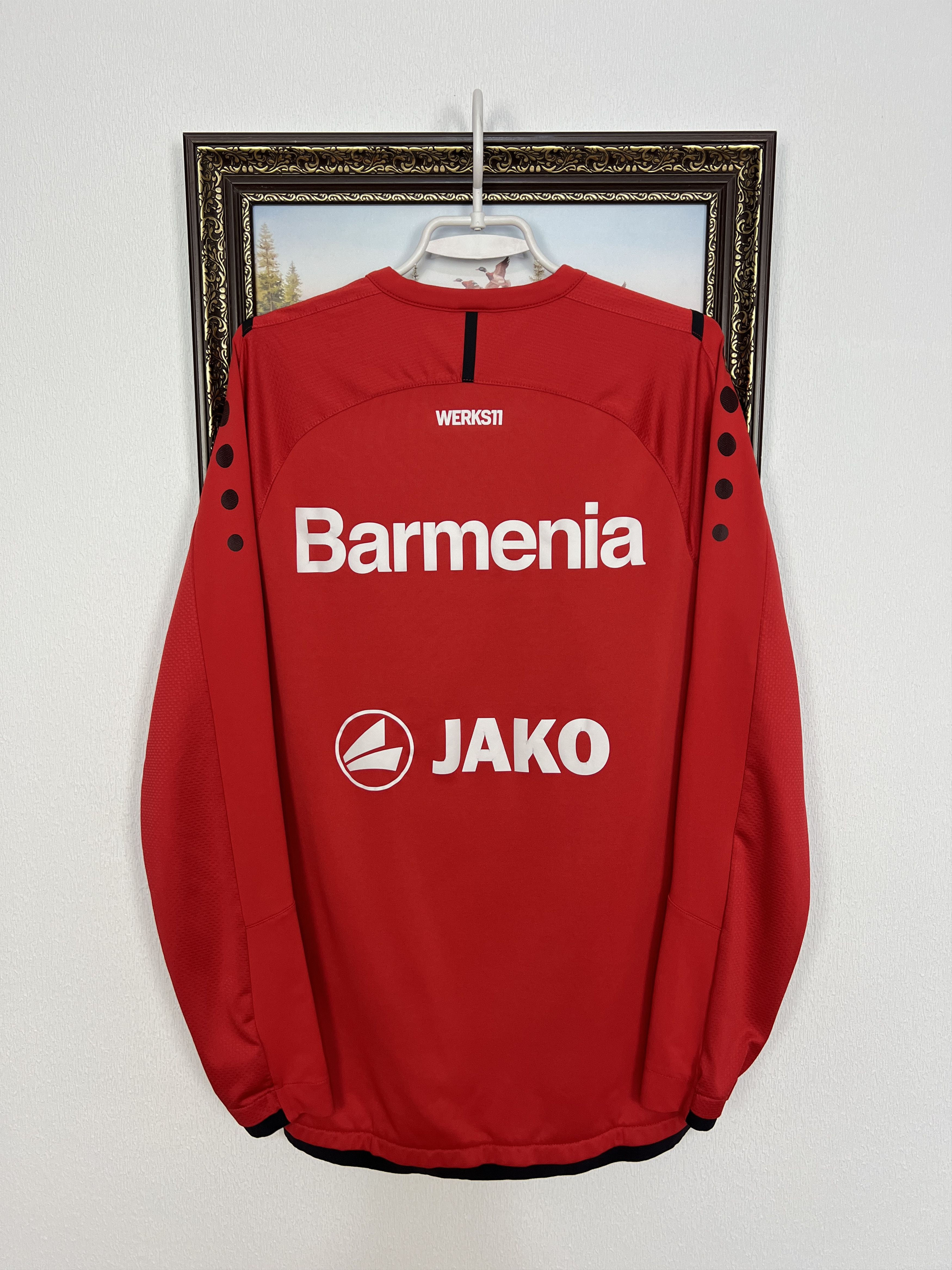 Vintage Jako Bayer Leverkusen Football Sweatshirt Soccer Track Top Size US L / EU 52-54 / 3 - 9 Thumbnail