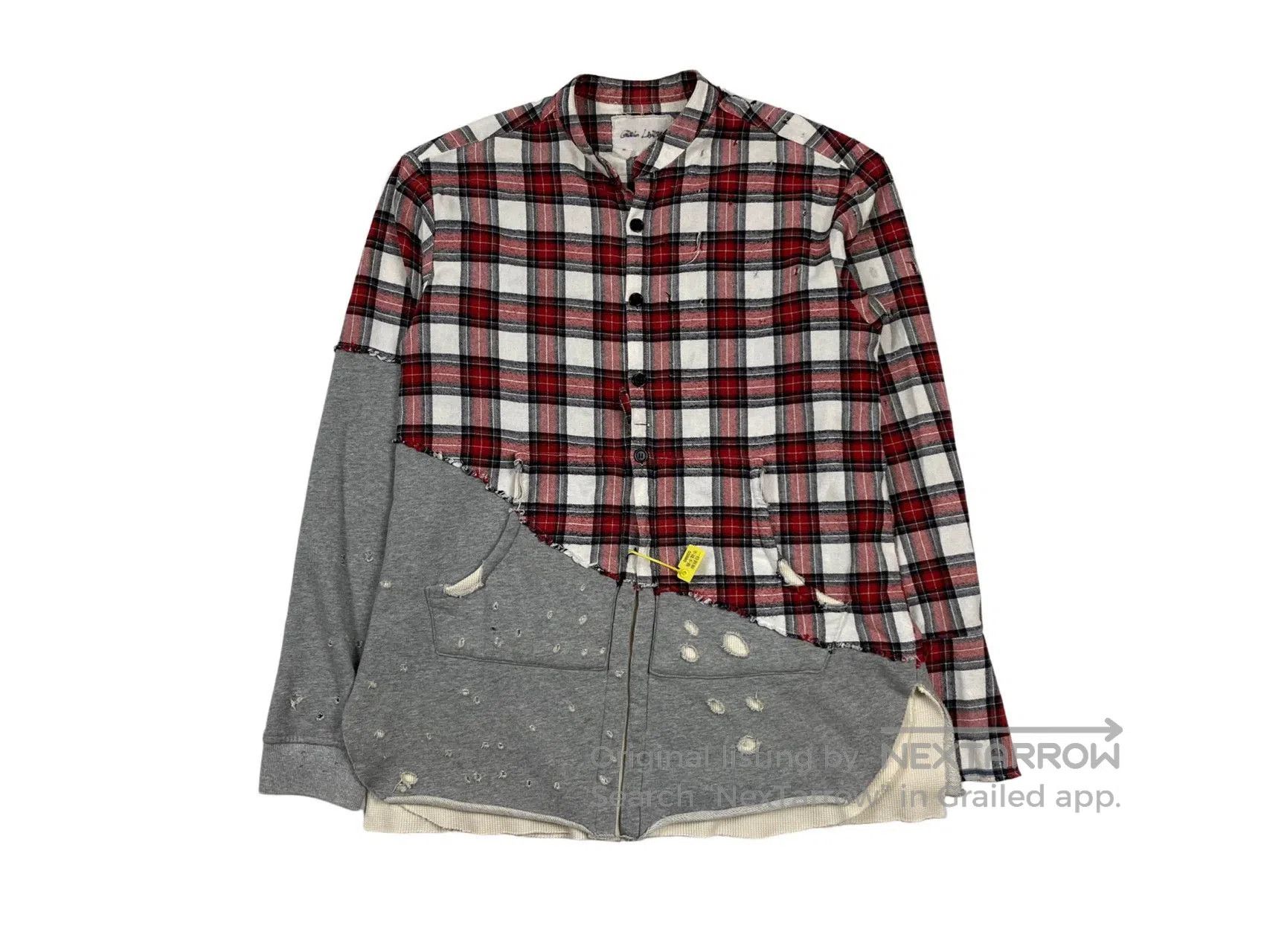 Greg Lauren Greg Lauren 50/50 Distressed Plaid Shirt. Size US L / EU 52-54 / 3 - 1 Thumbnail